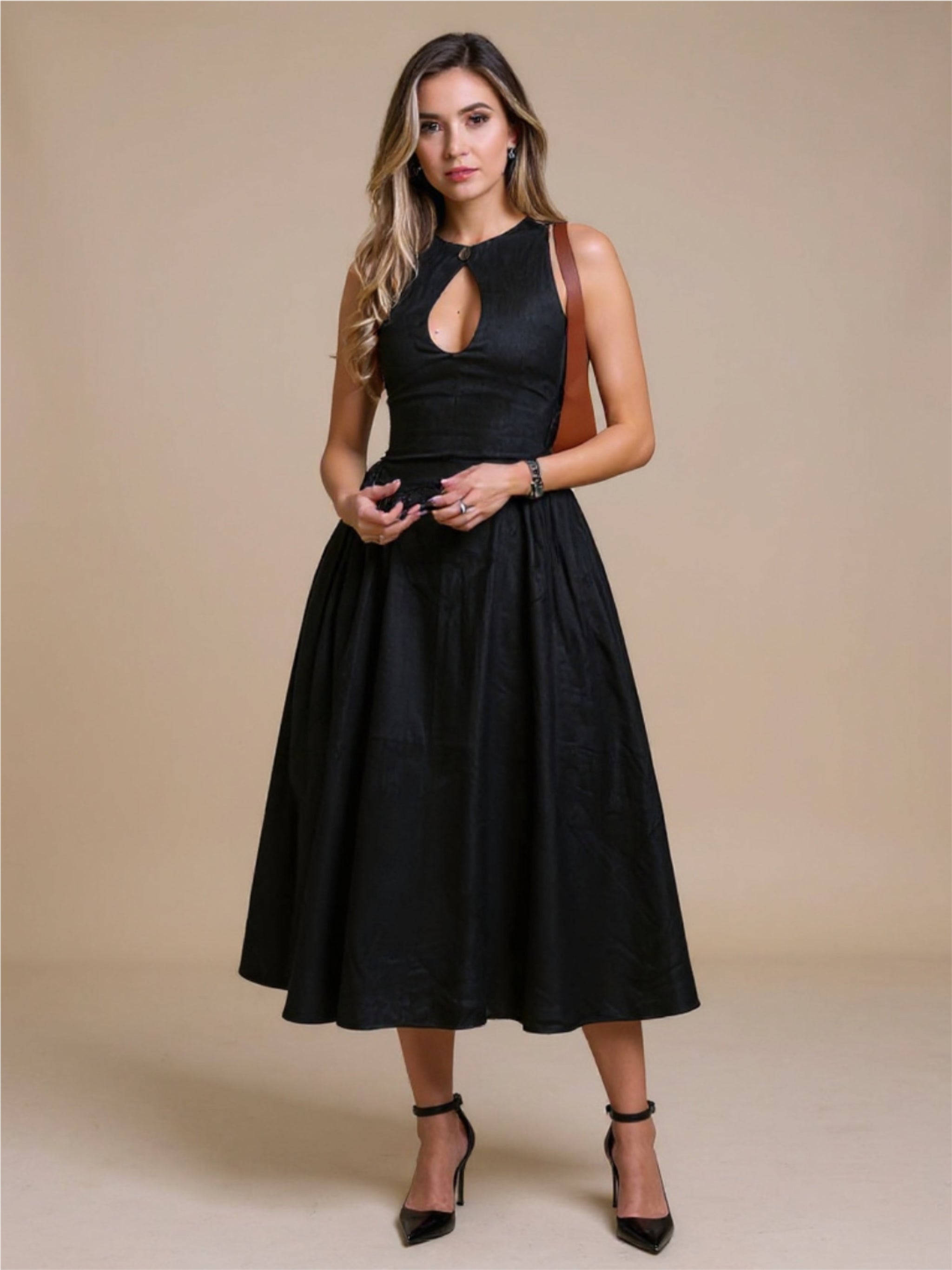 Hollow A-line Dress