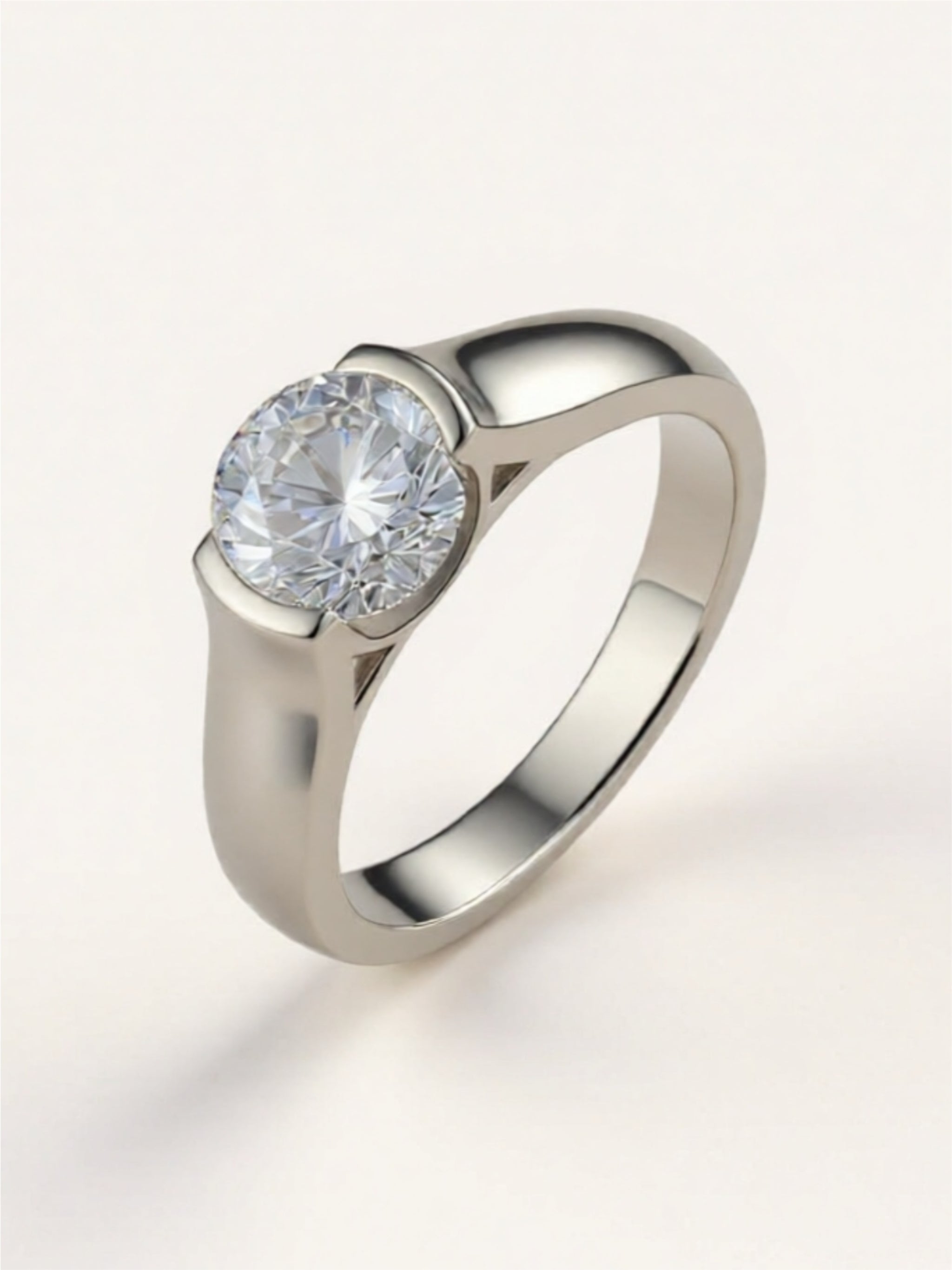 1.5 Carat Moissanite 925 Sterling Silver Ring