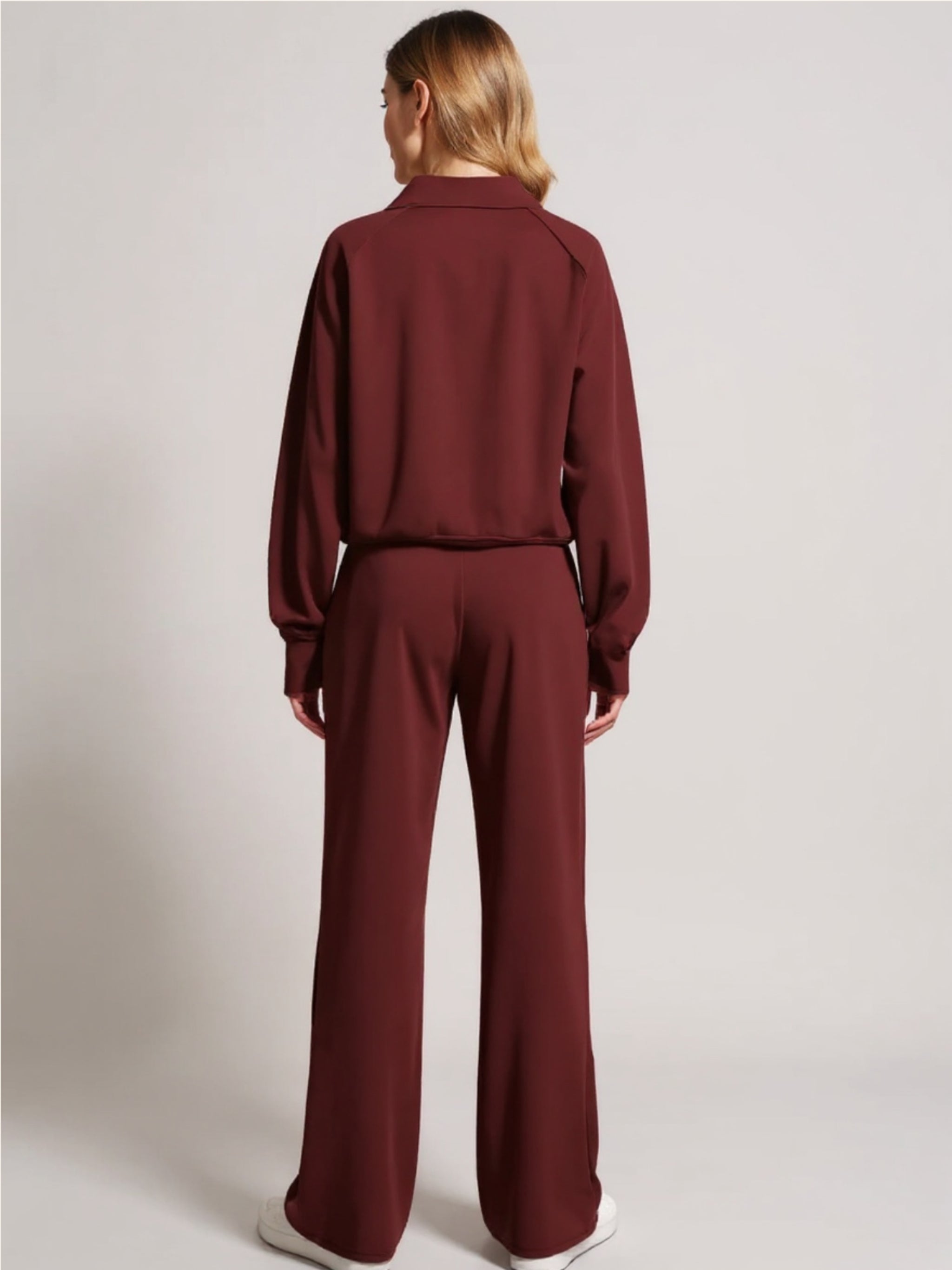 Half Zip Long Sleeve Top & Pants Set