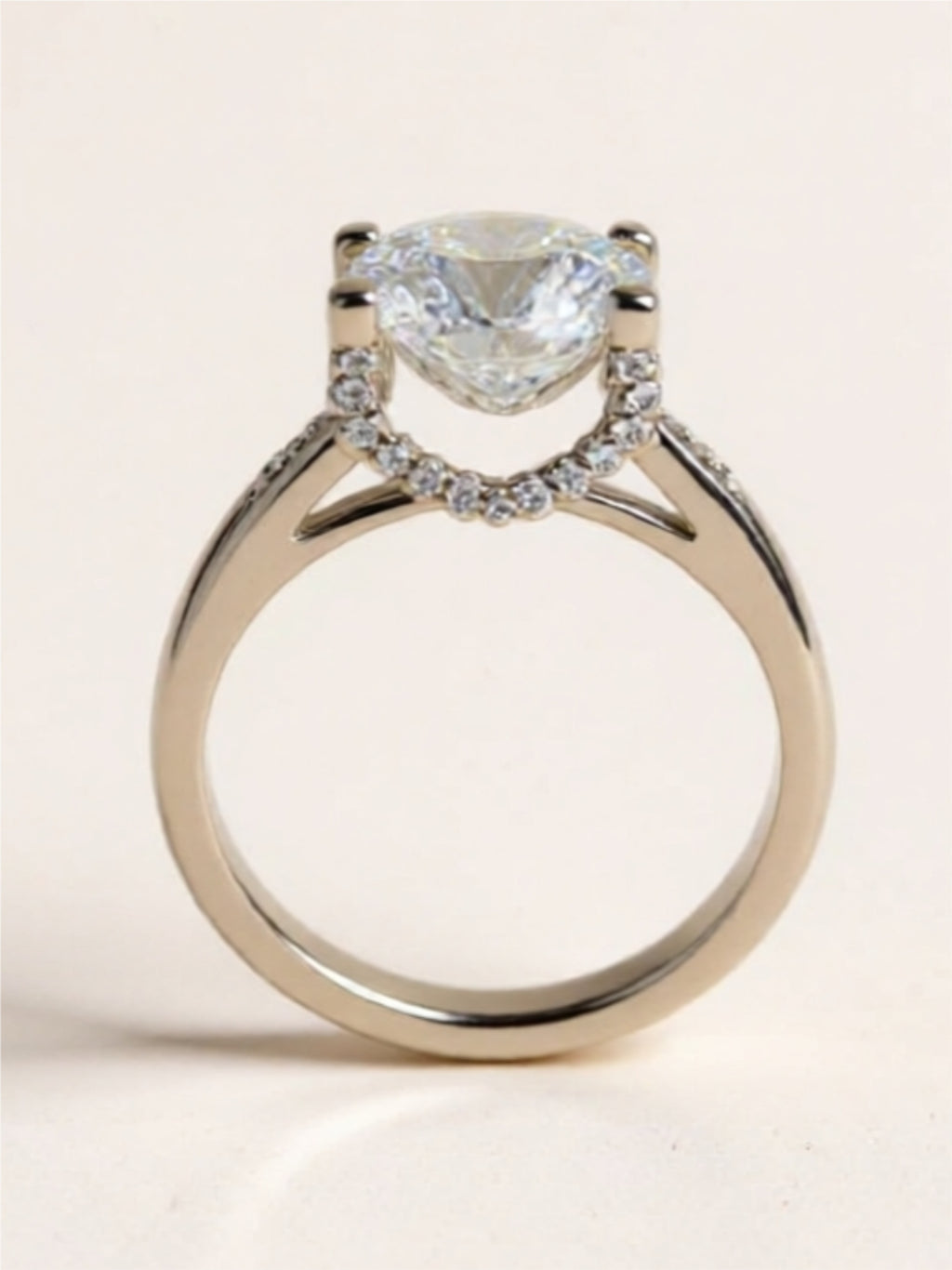 2 Carat Moissanite 925 Sterling Silver Ring