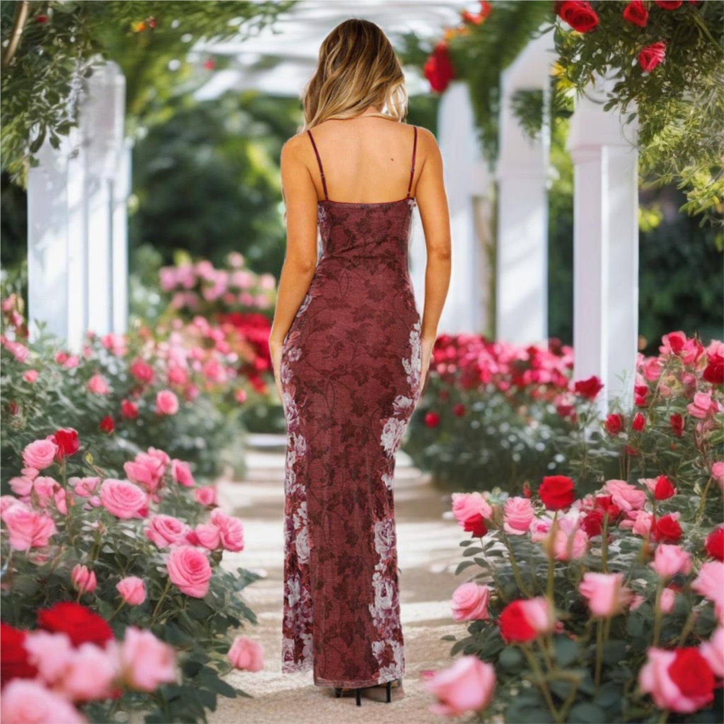 Floral Bodycon Maxi Dress