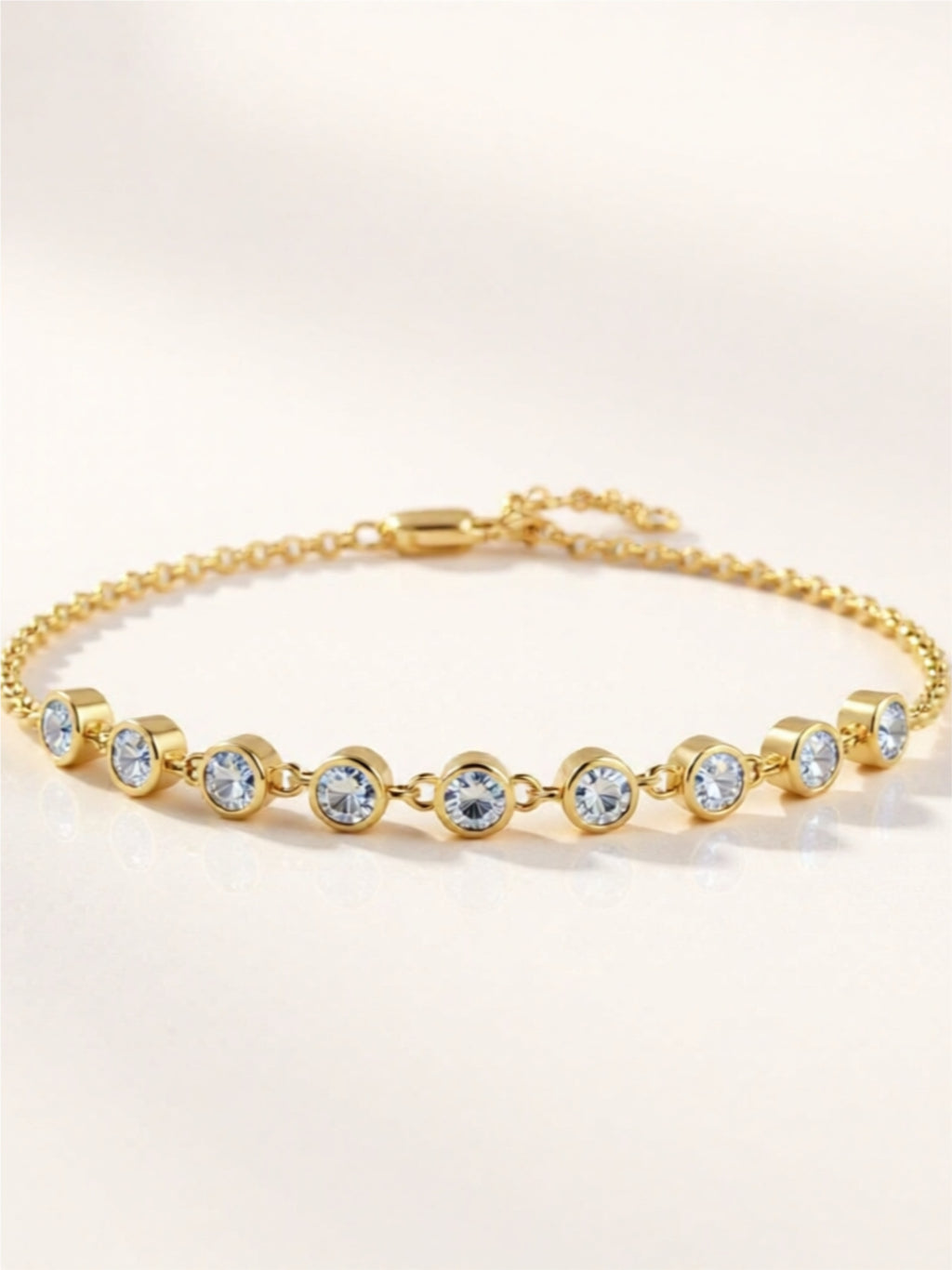 Inlaid Moissanite 925 Sterling Silver Bracelet