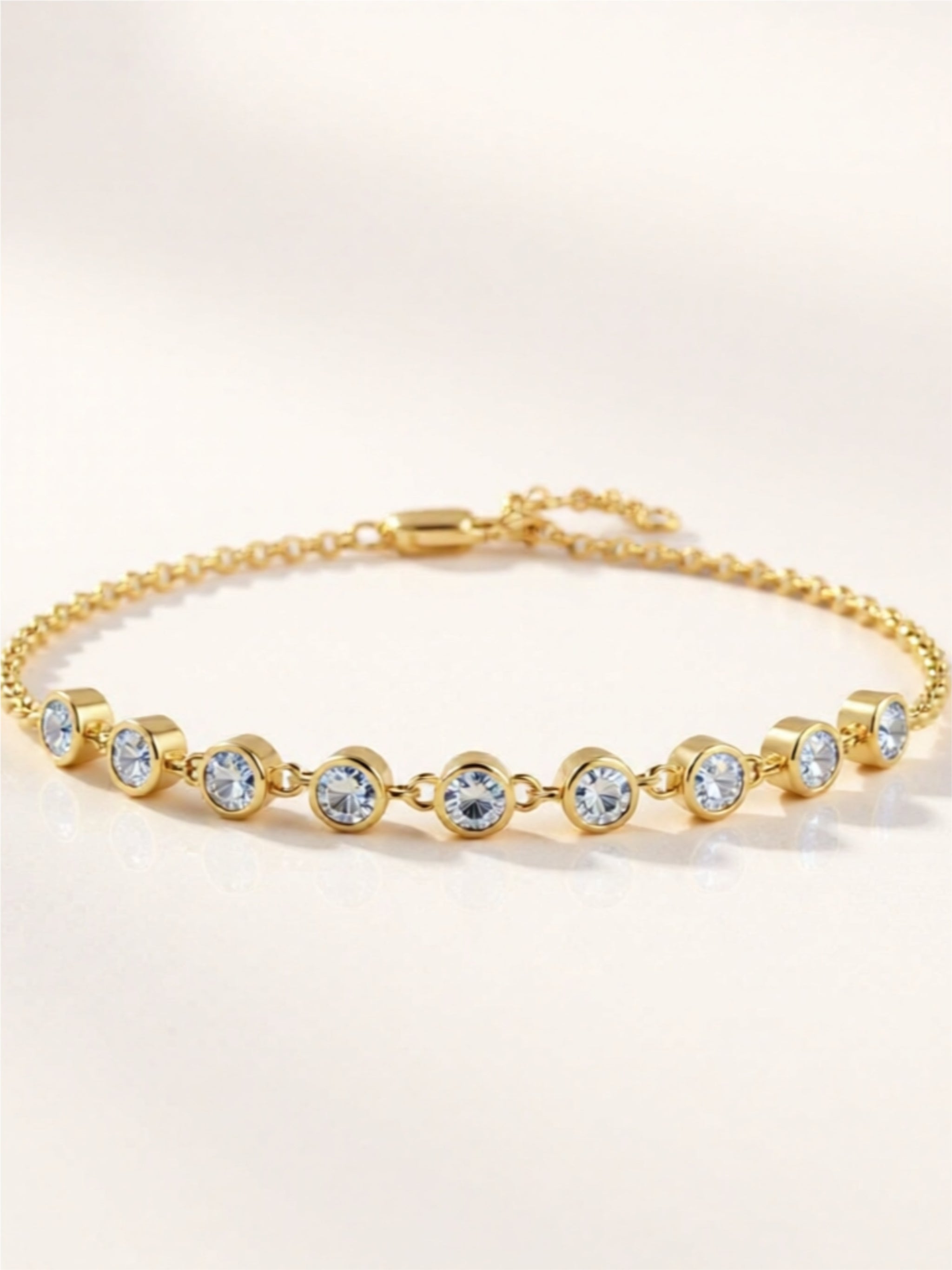 Inlaid Moissanite 925 Sterling Silver Bracelet