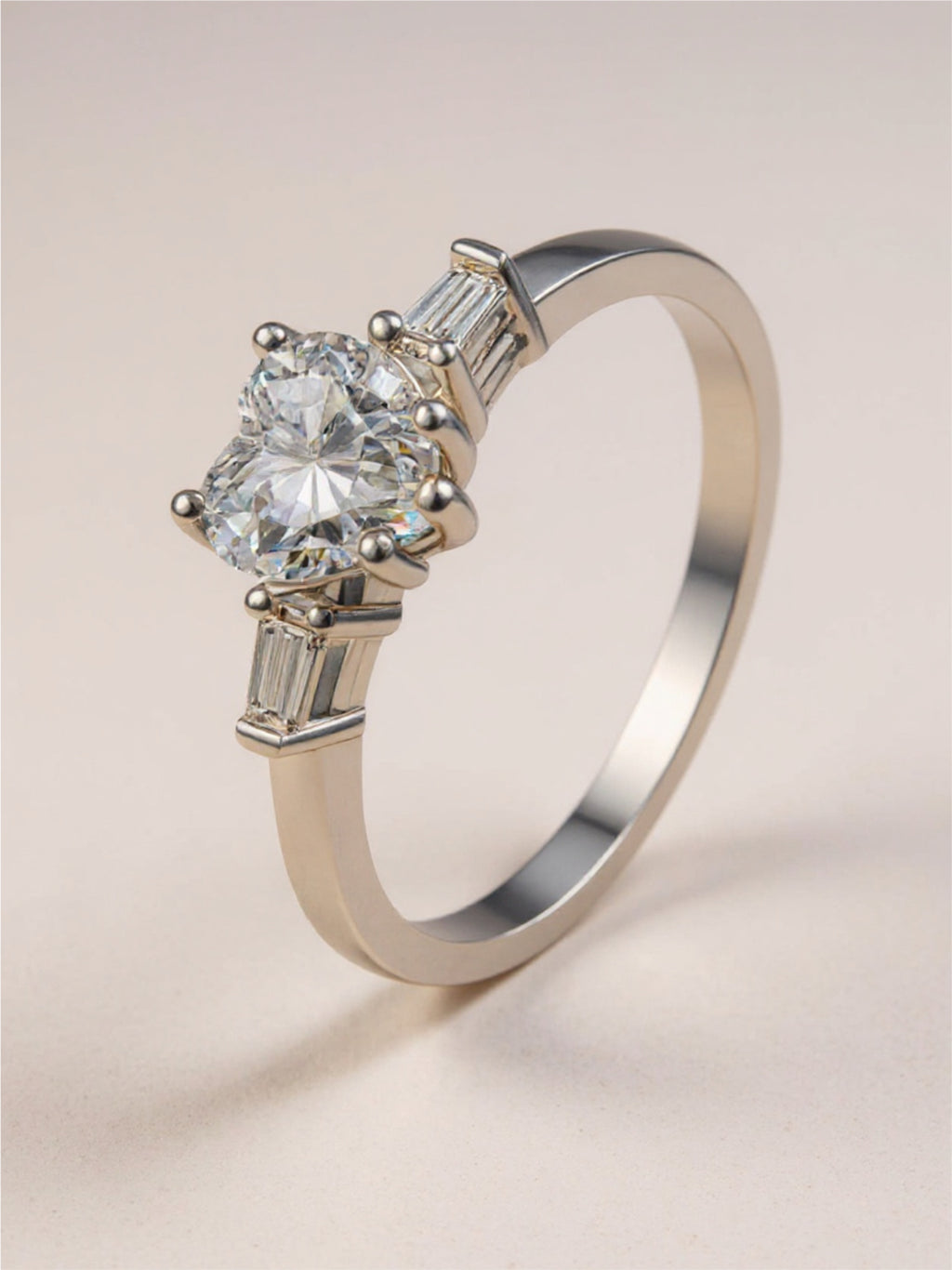 1.2 Carat Moissanite Heart Ring