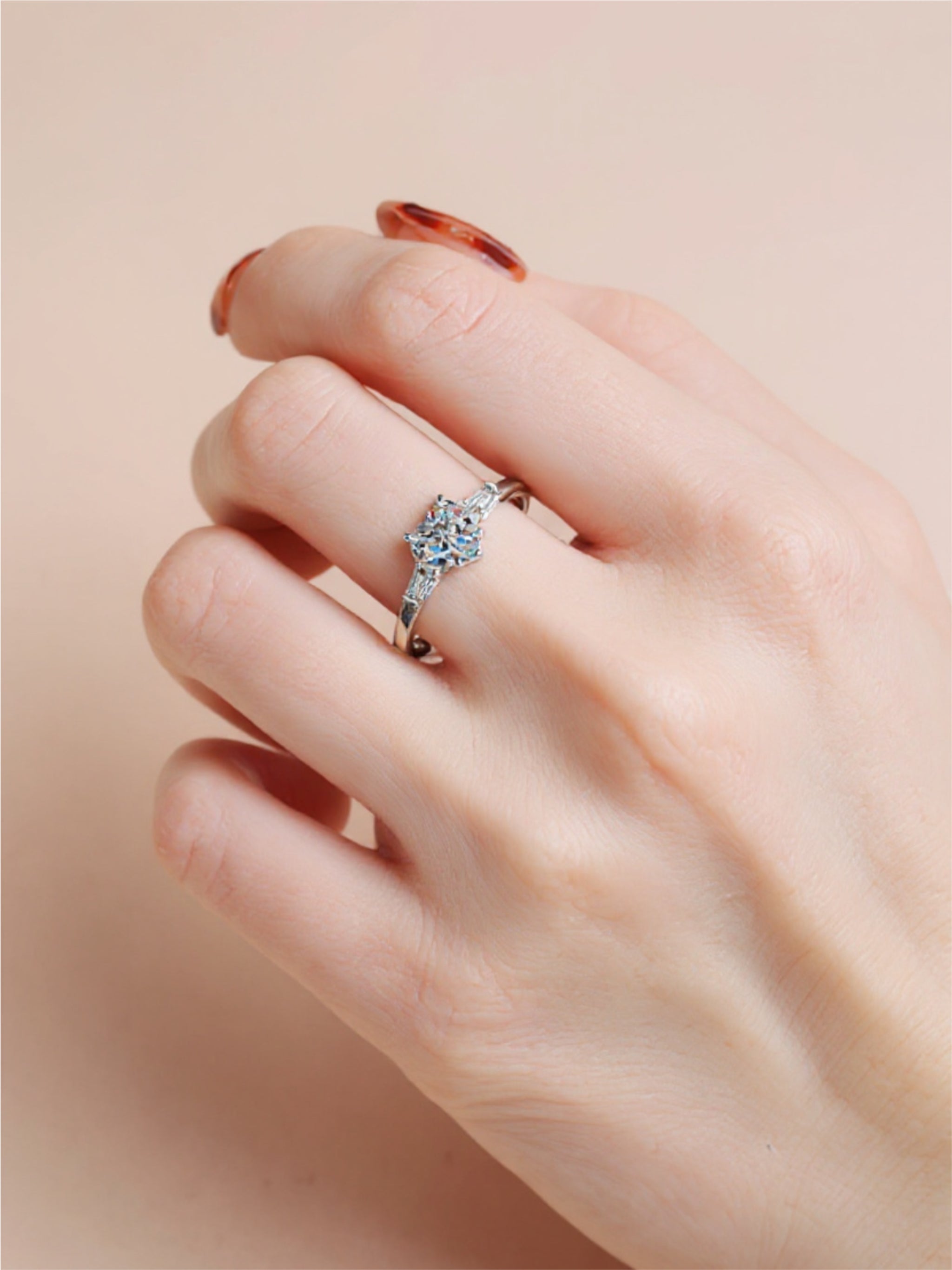 1.2 Carat Moissanite Heart Ring