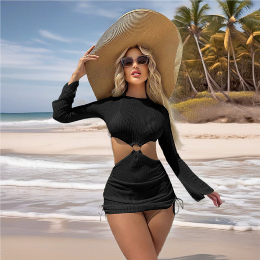 Three Piece Bikini & Cover Up Dress Set