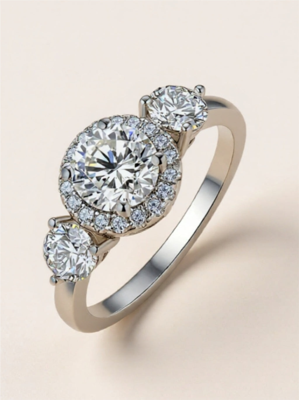 1 Carat Moissanite 925 Sterling Silver Ring