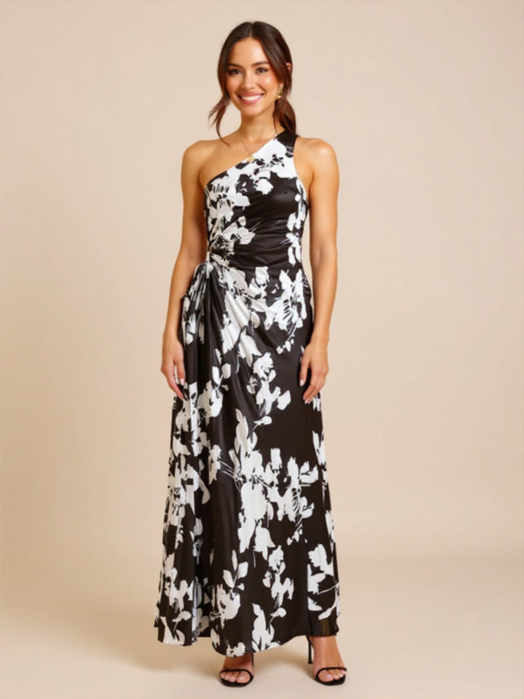 Pleated One Shoulder Dress