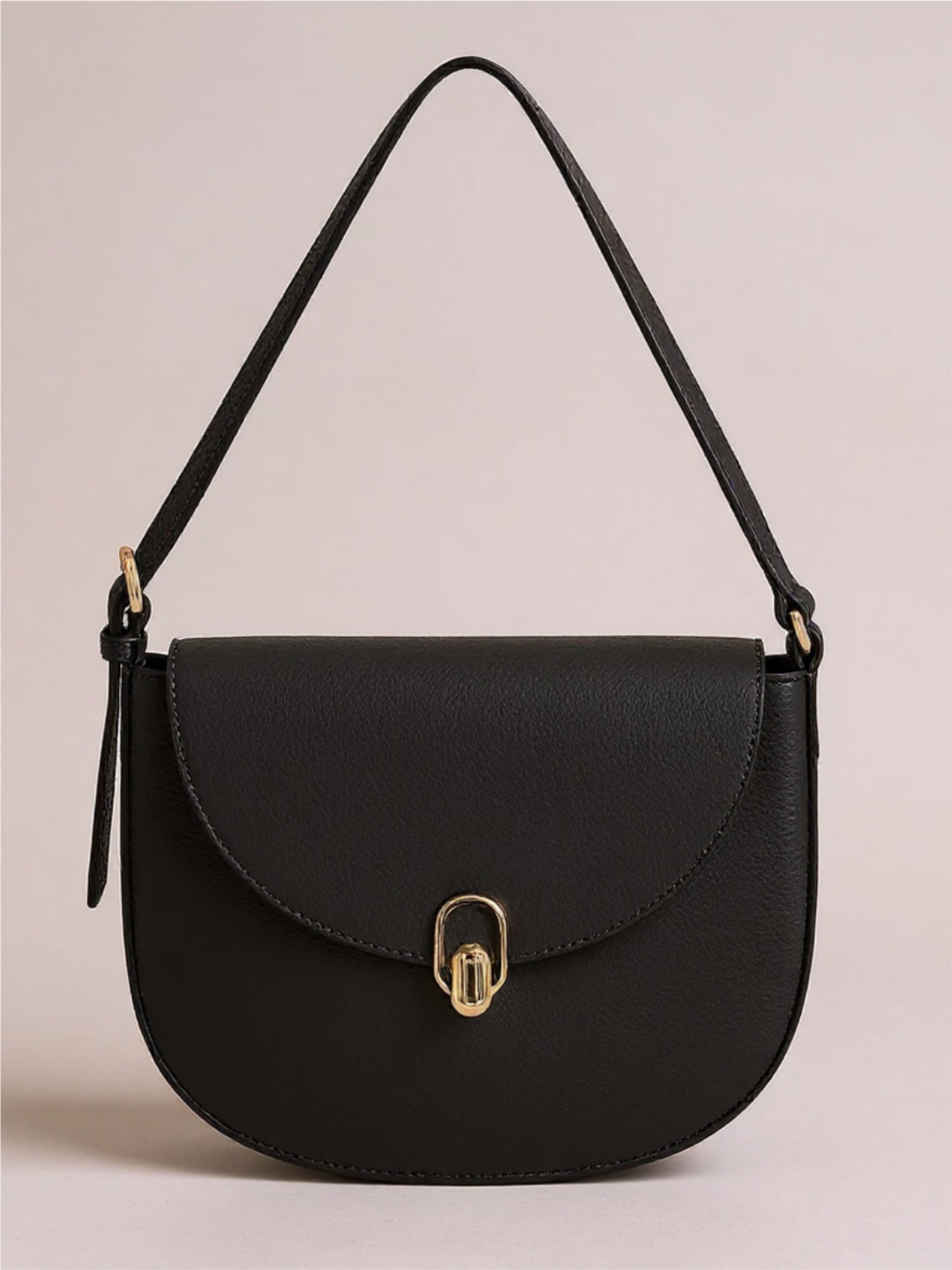 Metal Buckle Shoulder Bag