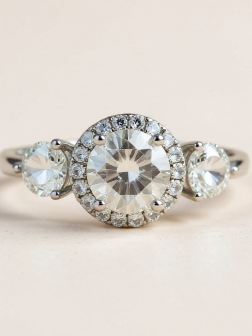 1 Carat Moissanite 925 Sterling Silver Ring