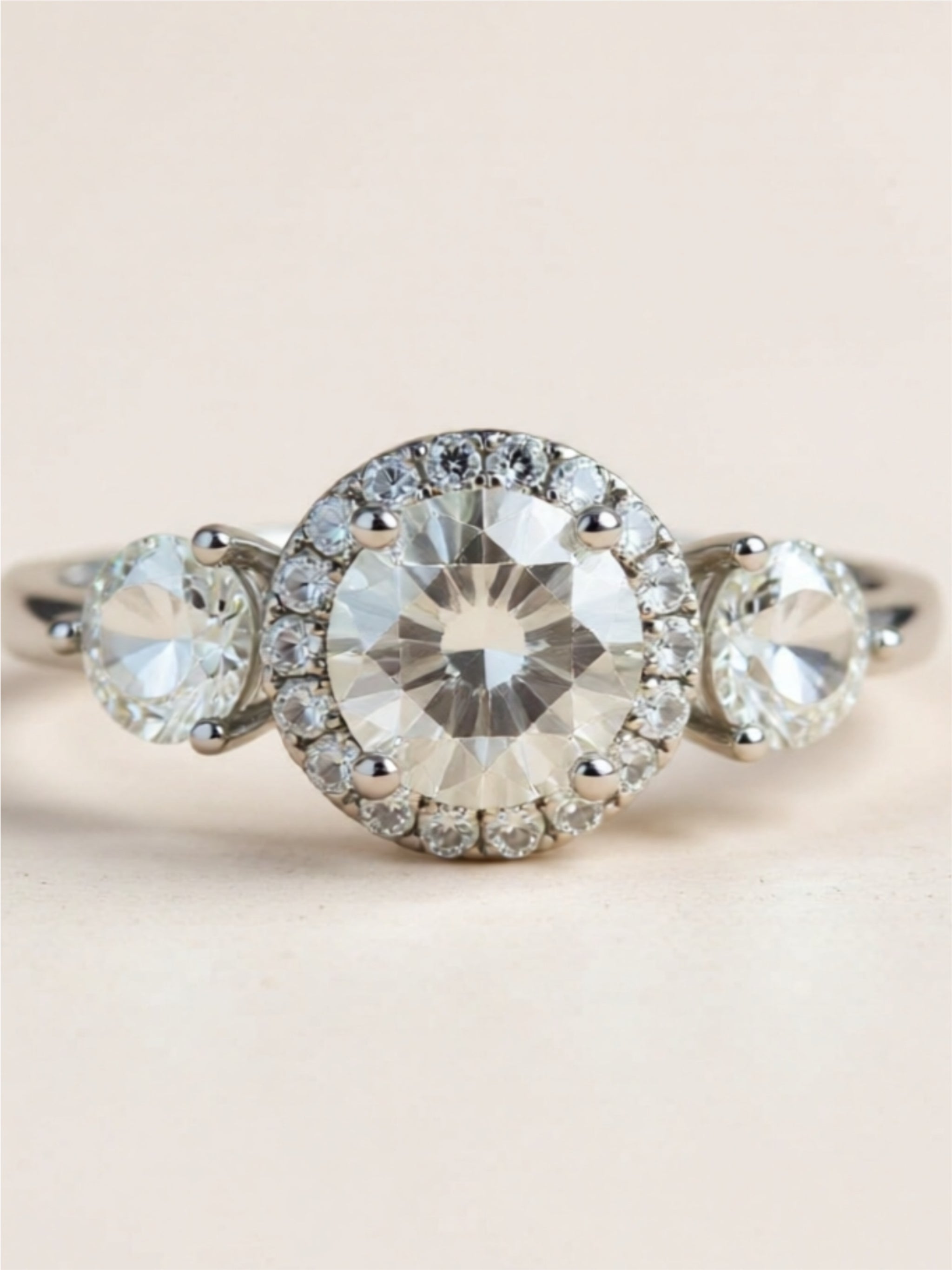 1 Carat Moissanite 925 Sterling Silver Ring