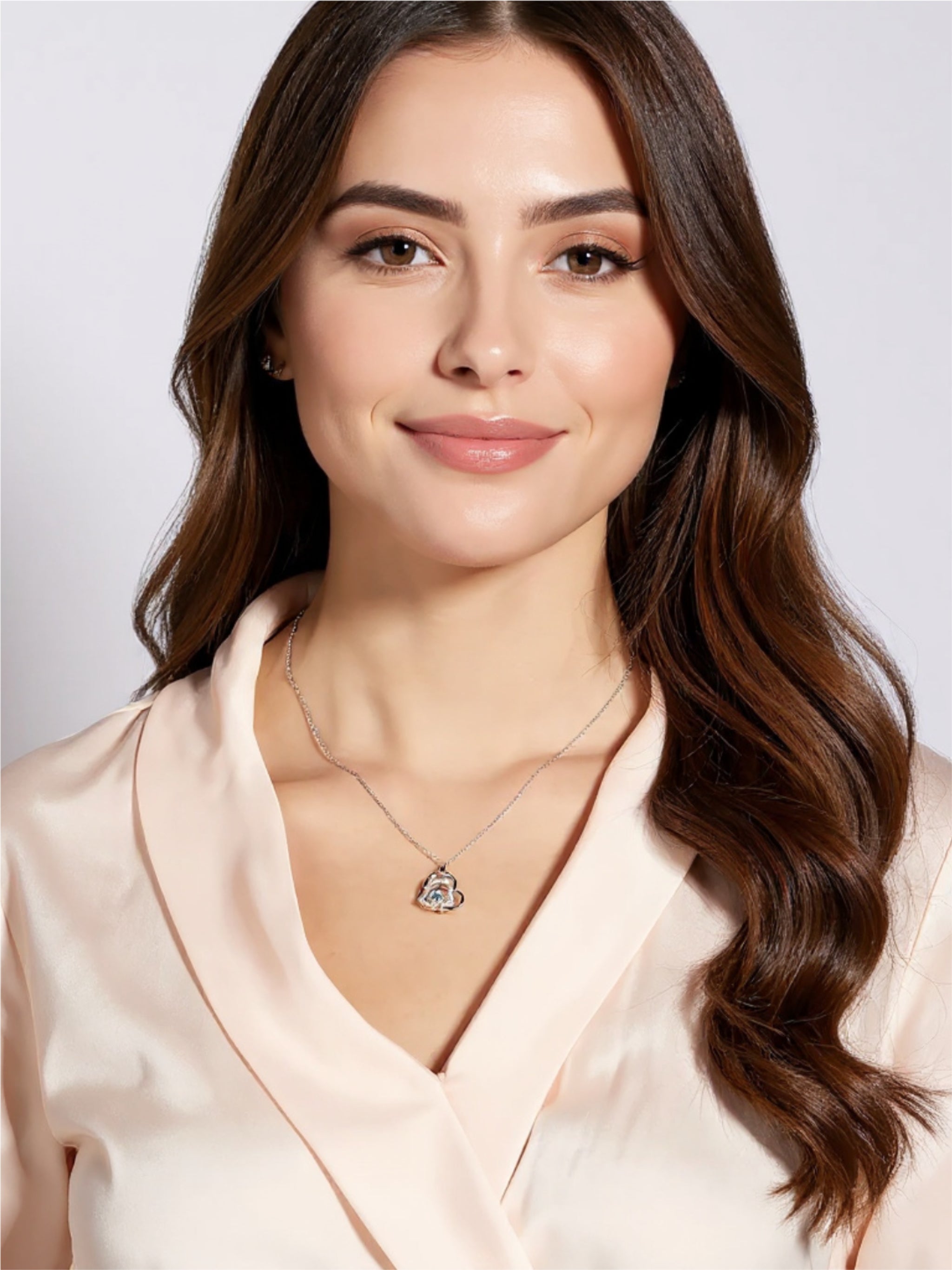 Moissanite 925 Sterling Silver Heart Necklace