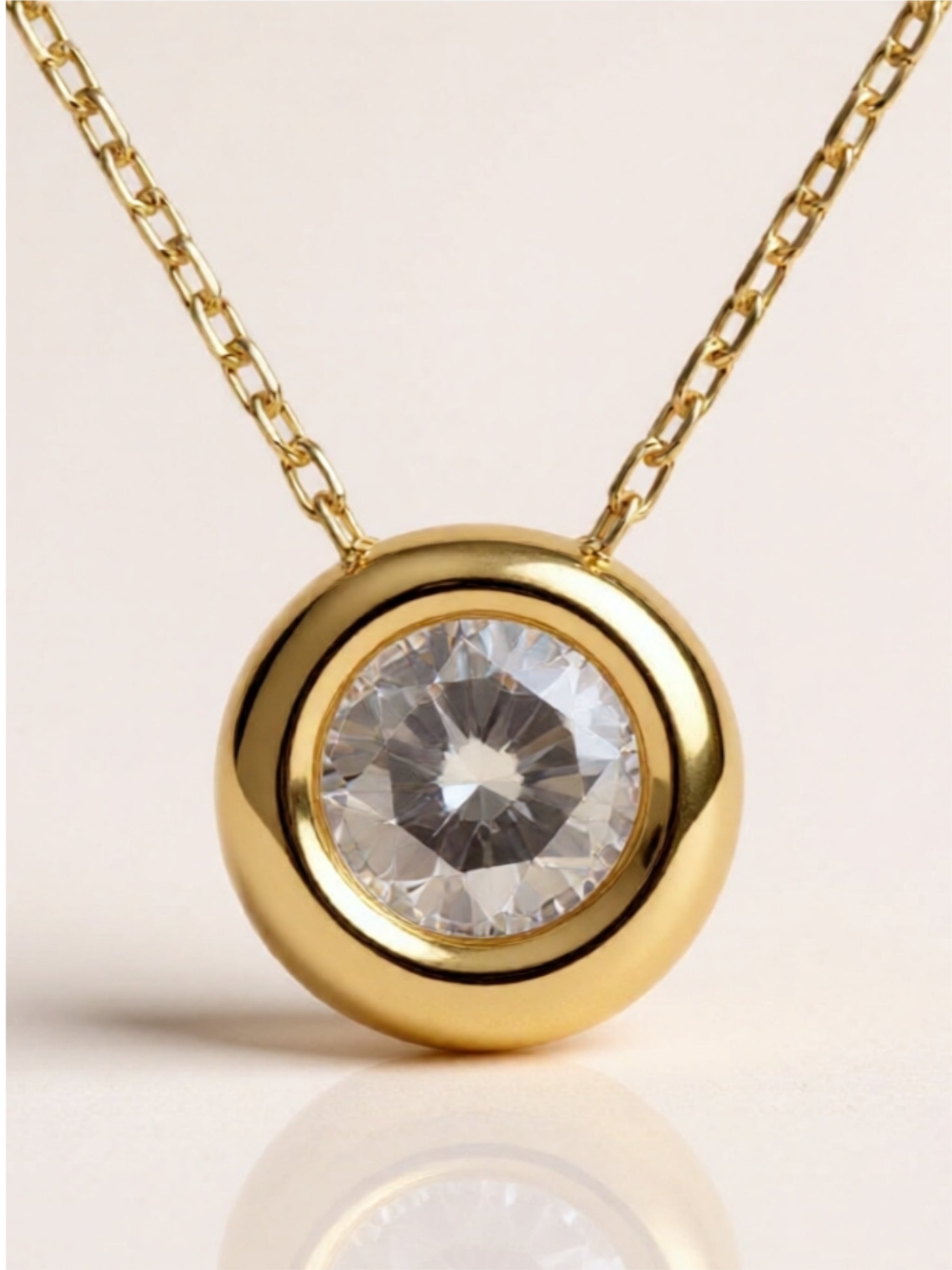 1 Carat Moissanite Pendant 925 Sterling Silver Necklace