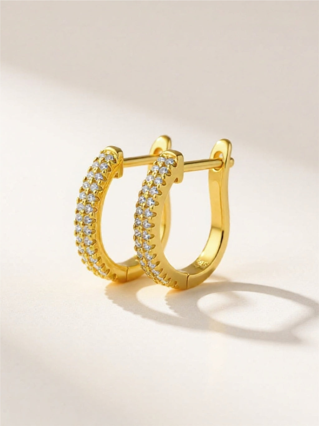 Moissanite 925 Sterling Silver Huggie Earrings