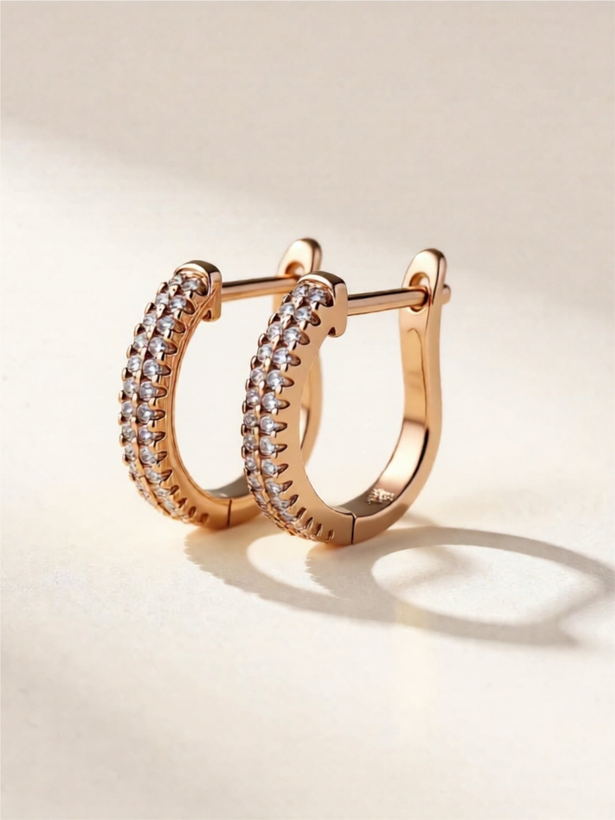 Moissanite 925 Sterling Silver Huggie Earrings