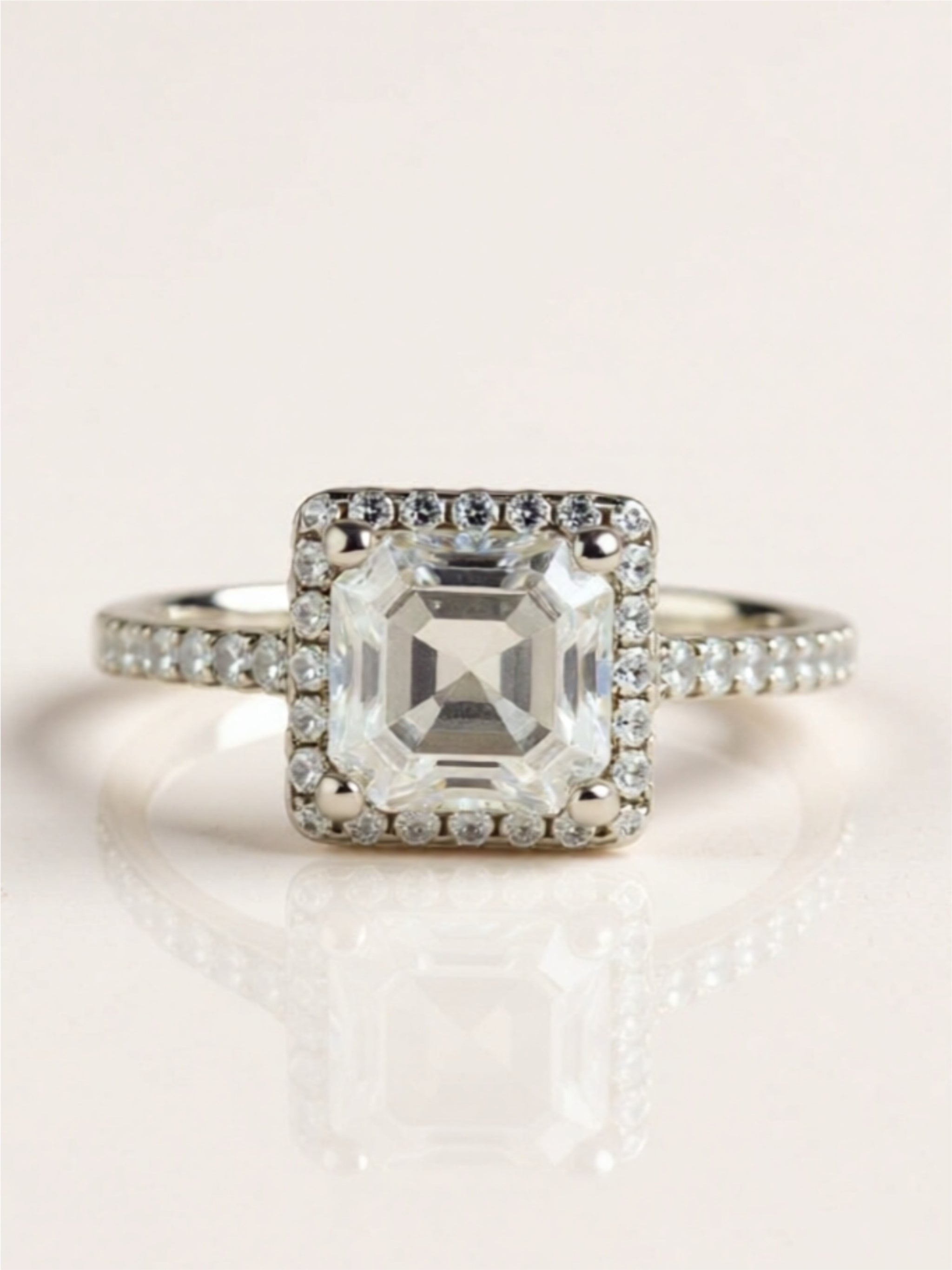 2 Carat Moissanite 925 Sterling Silver Ring