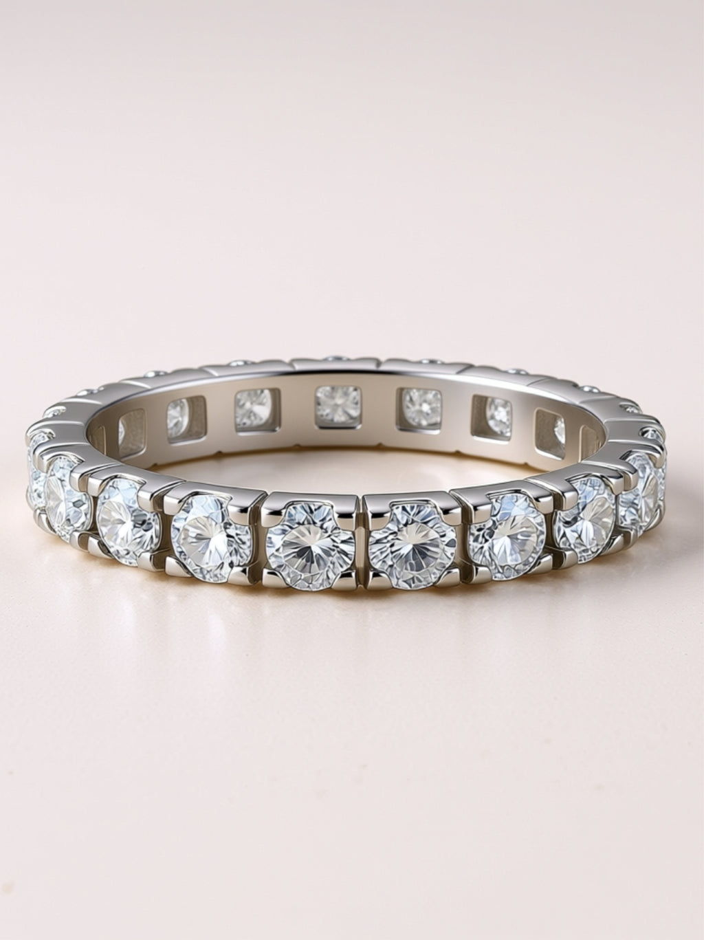 Moissanite Eternity Band Ring