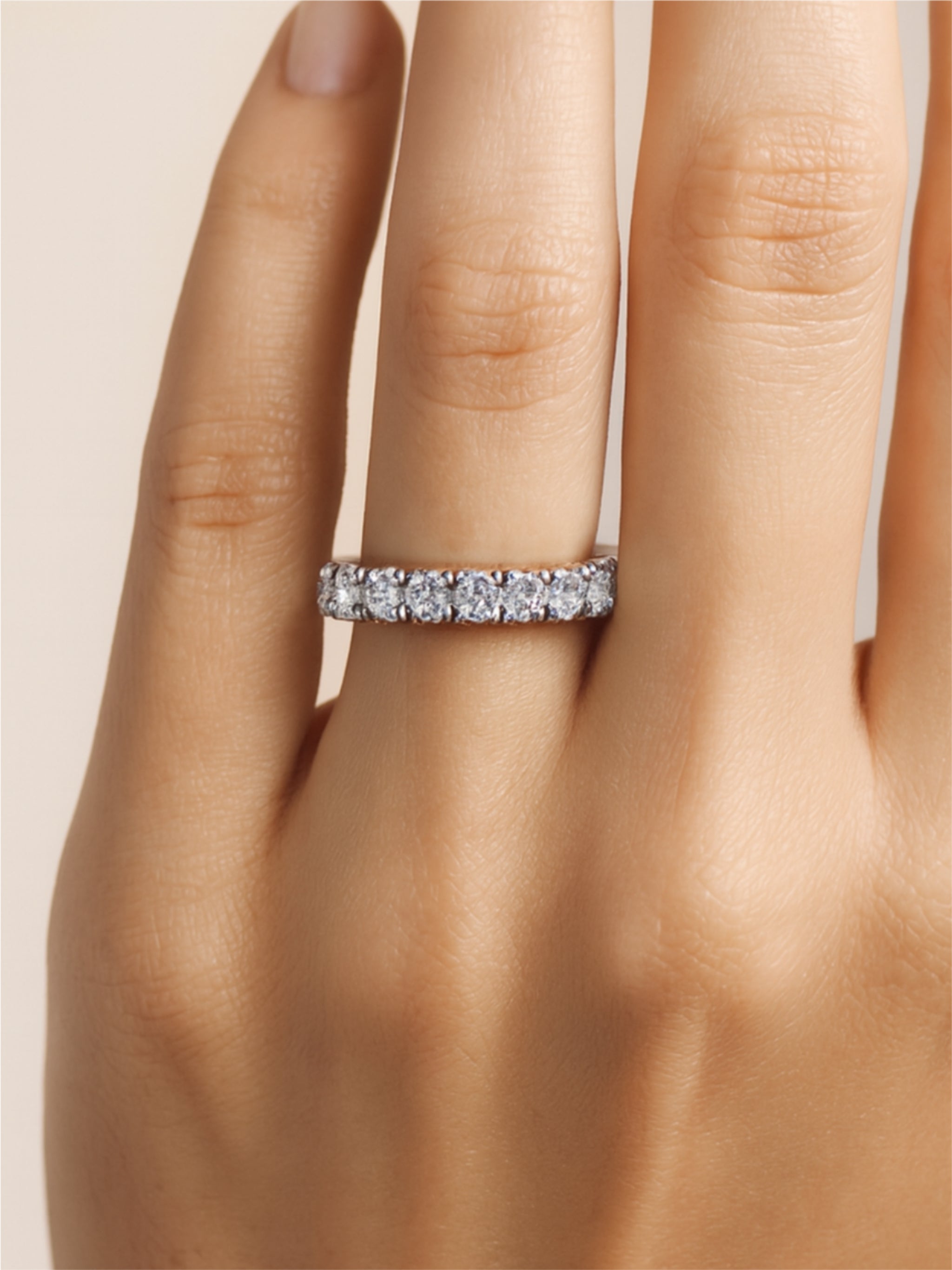 2.3 Carat Moissanite 925 Sterling Silver Eternity Ring