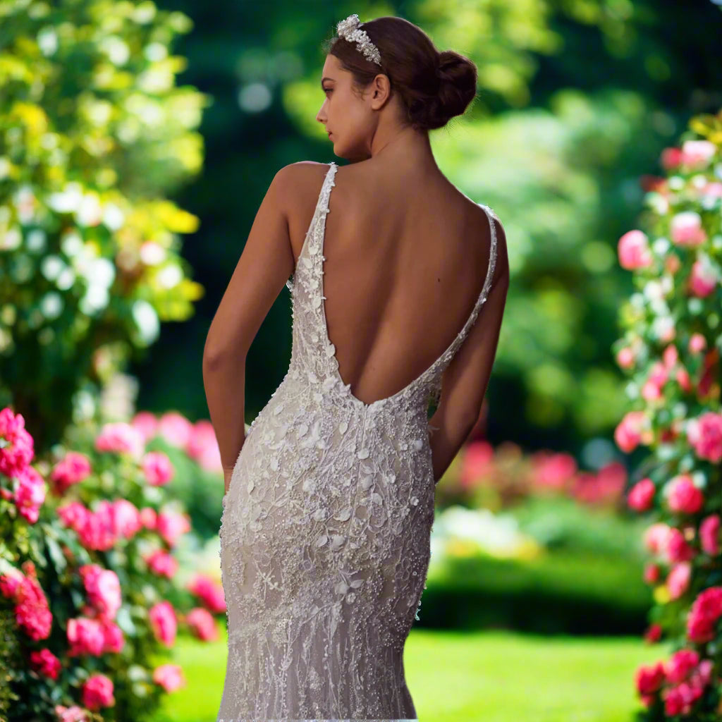 Wedding Gown with Pearls & Lace