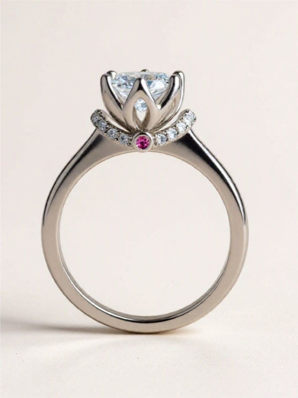 Minimalist Moissanite Three-Stone Ring – 1 Carat, 925 Sterling Silver