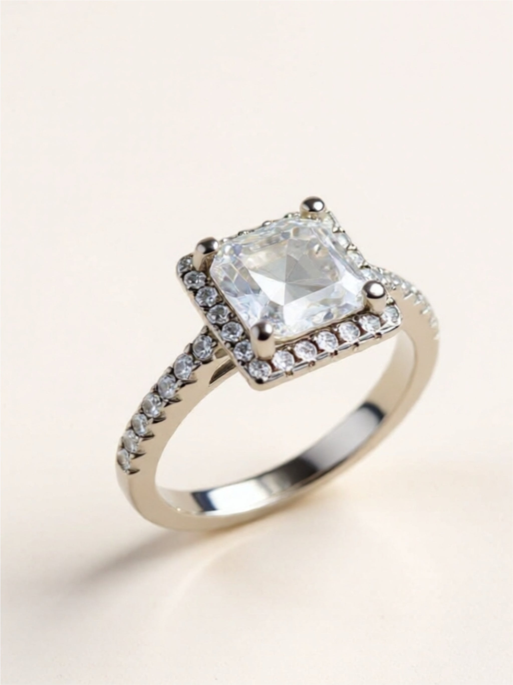 2 Carat Moissanite 925 Sterling Silver Ring