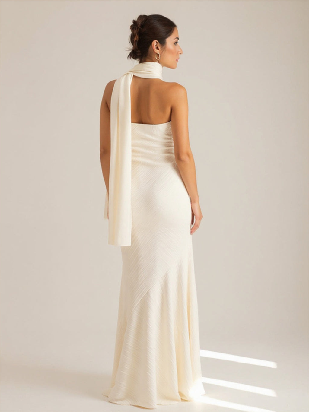 Strapless Gown with Shawl