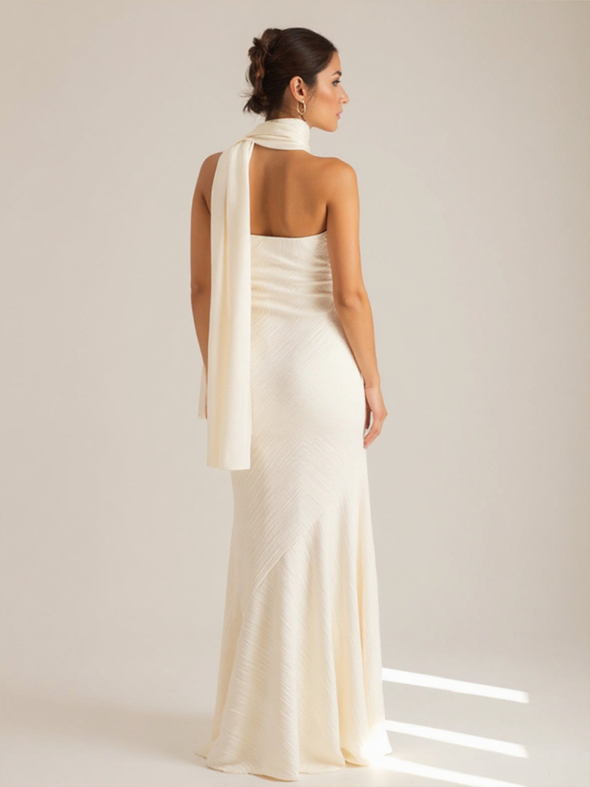 Strapless Gown with Shawl