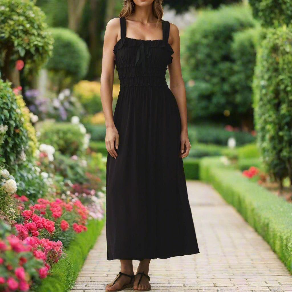 Frill Square Neck Dress