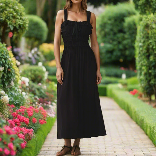 Frill Square Neck Dress