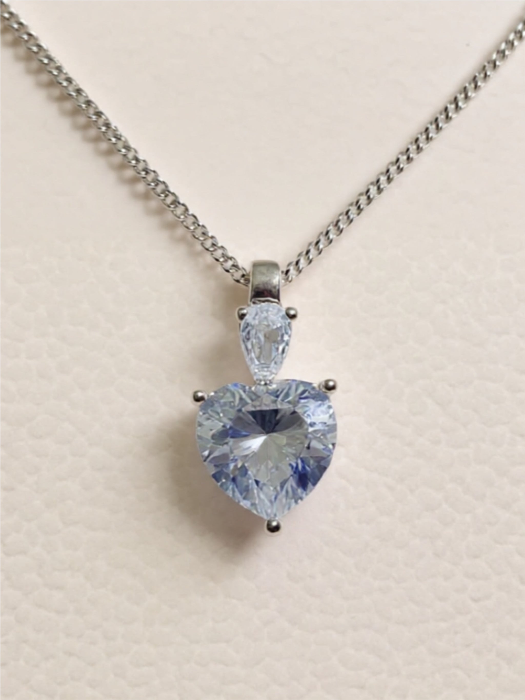 2 Carat Moissanite 925 Sterling Silver Heart Pendant Necklace