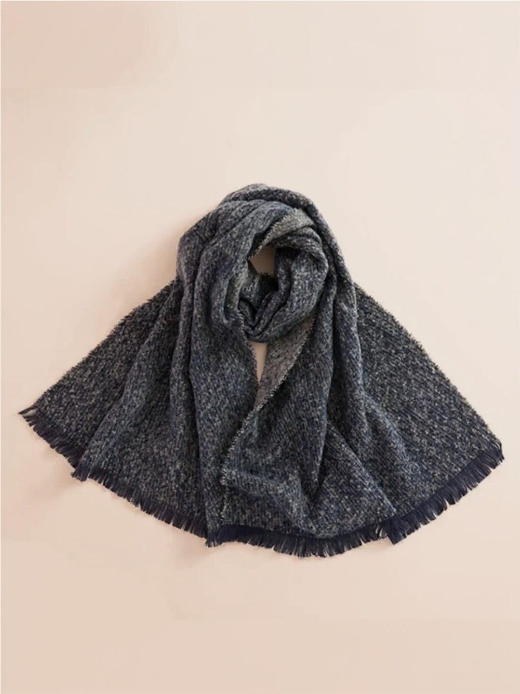 Raw Hem Heathered Scarf