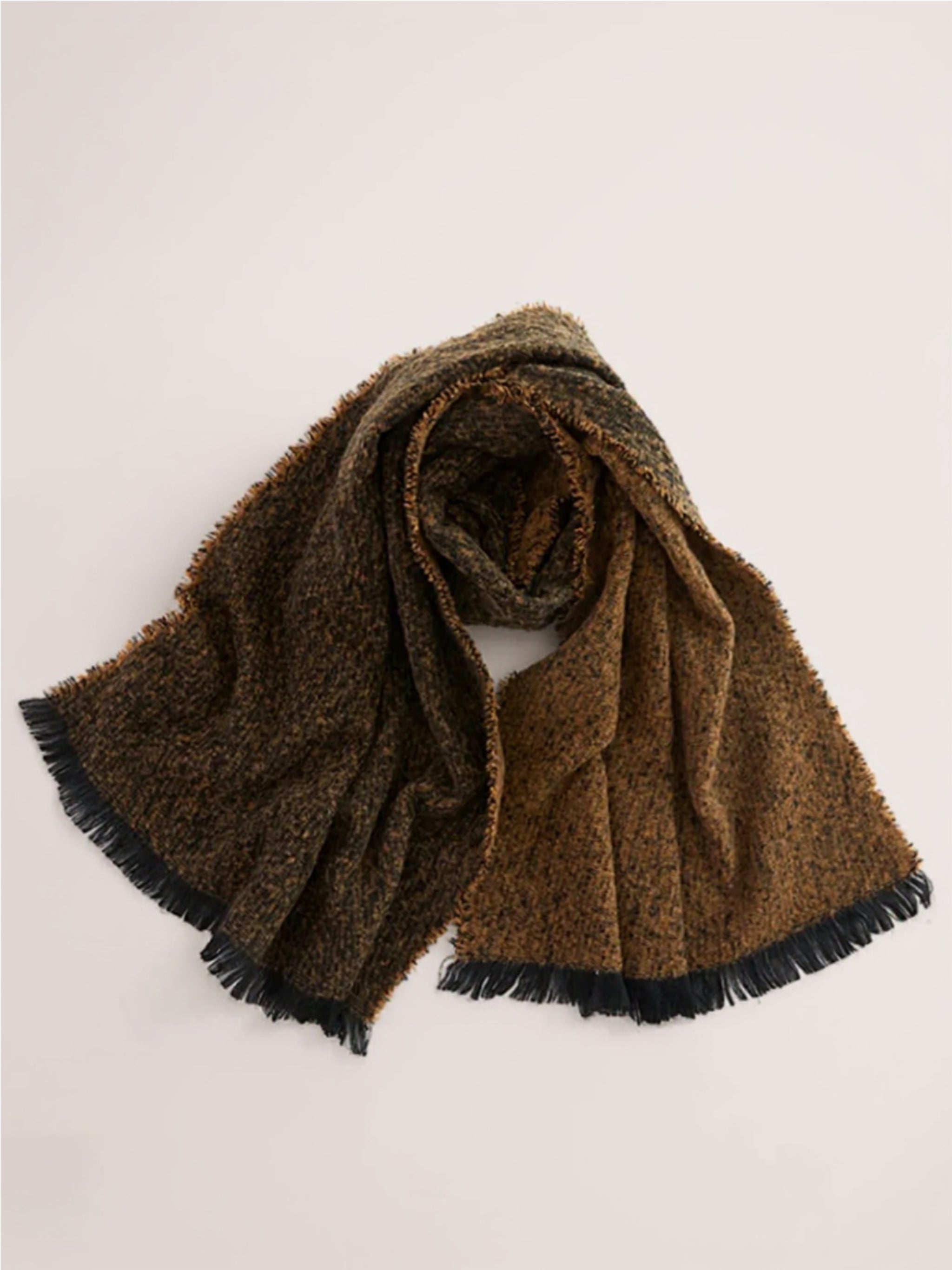 Raw Hem Heathered Scarf