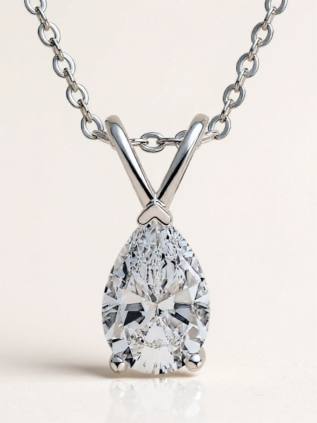 1.5 Carat Moissanite Pendant 925 Sterling Silver Necklace