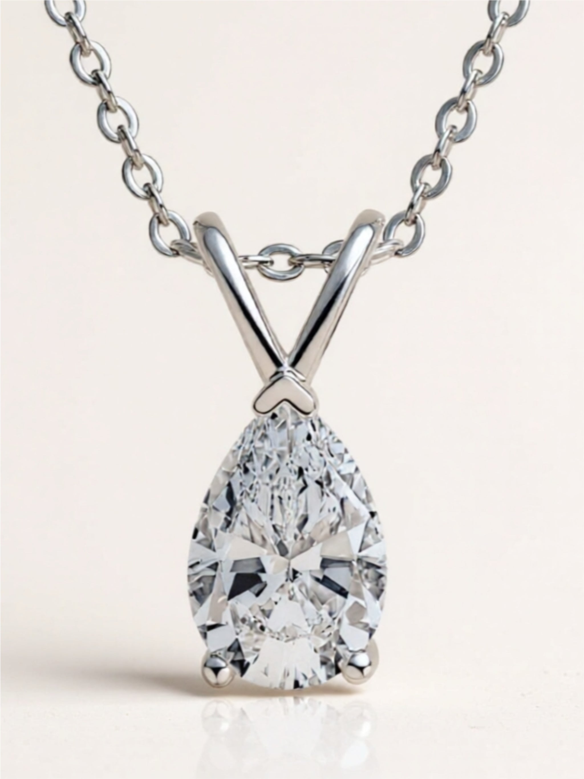 1.5 Carat Moissanite Pendant 925 Sterling Silver Necklace