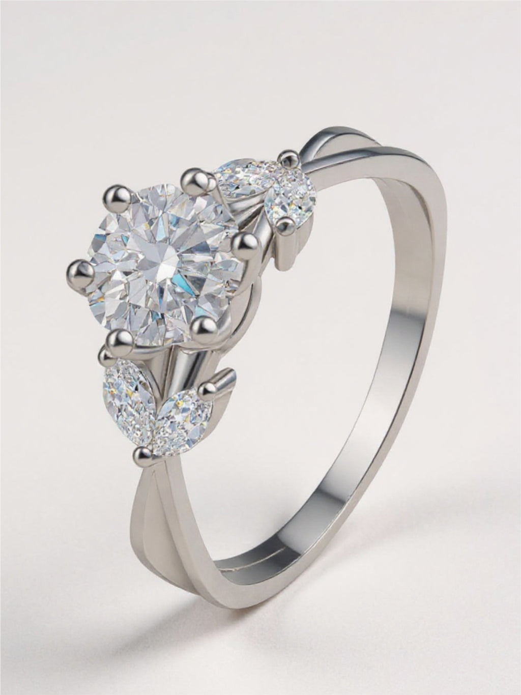 1 Carat Moissanite 925 Sterling Silver Ring