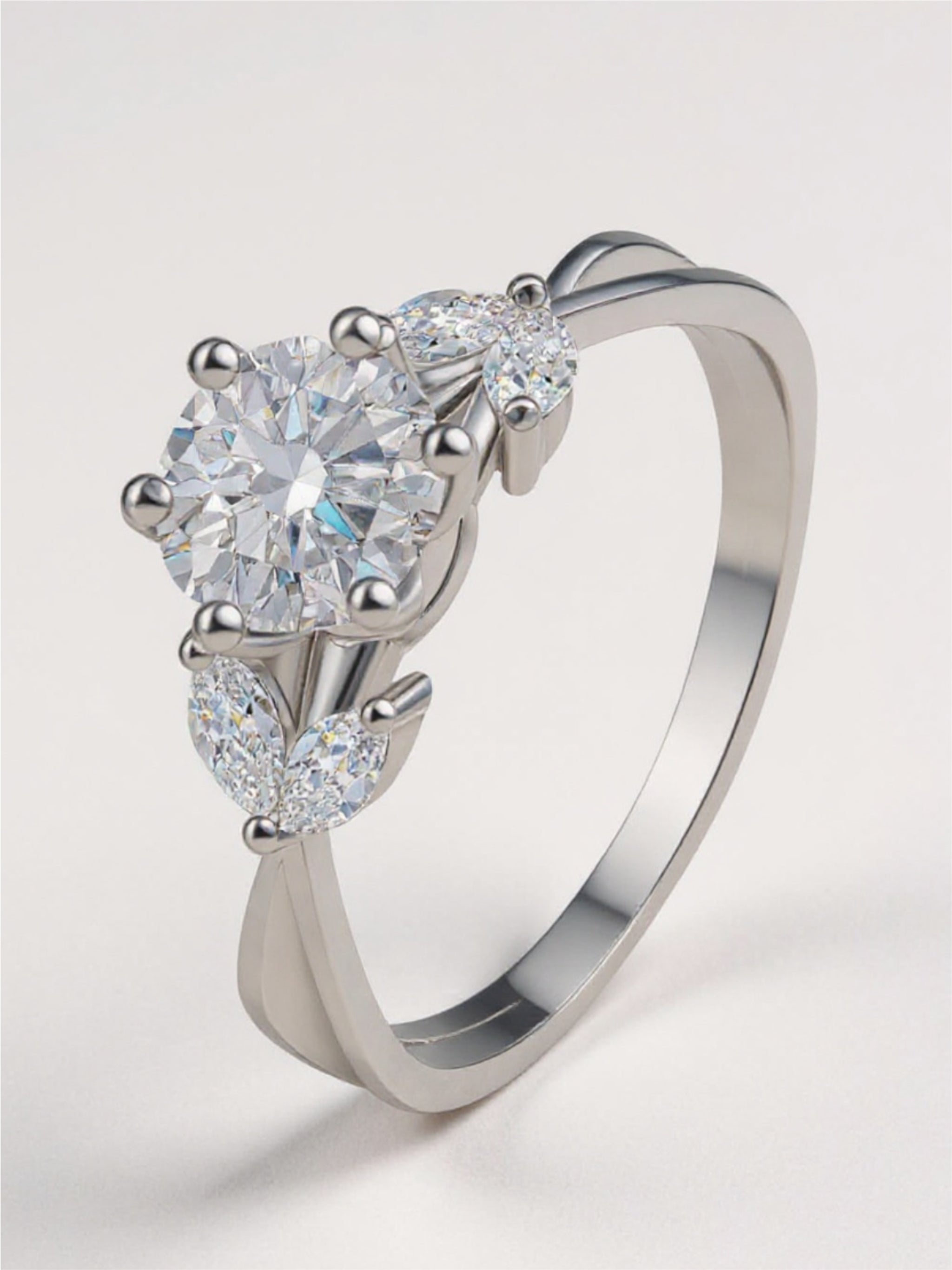 1 Carat Moissanite 925 Sterling Silver Ring