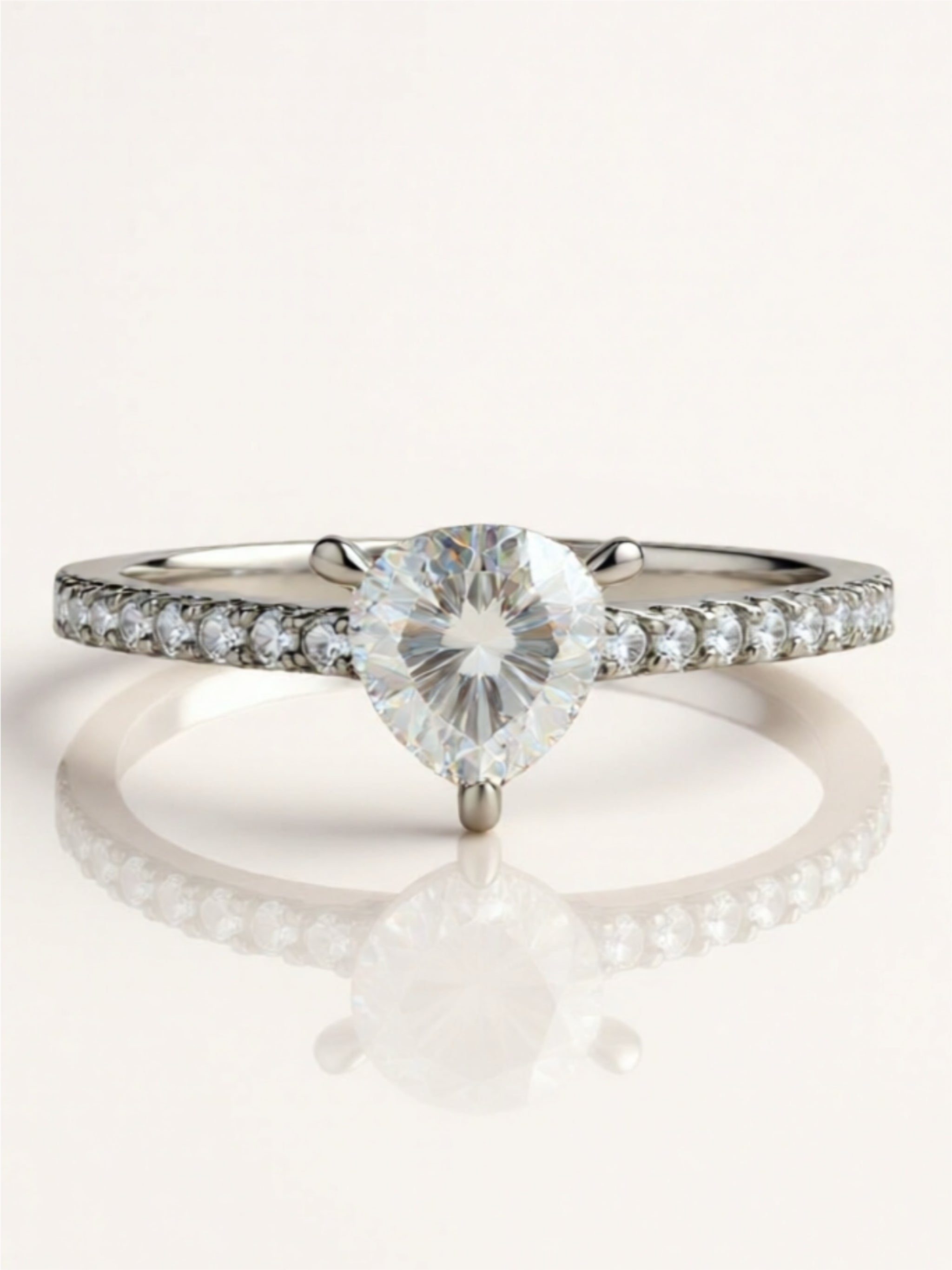 1 Carat Moissanite Triangle 925 Sterling Silver Ring