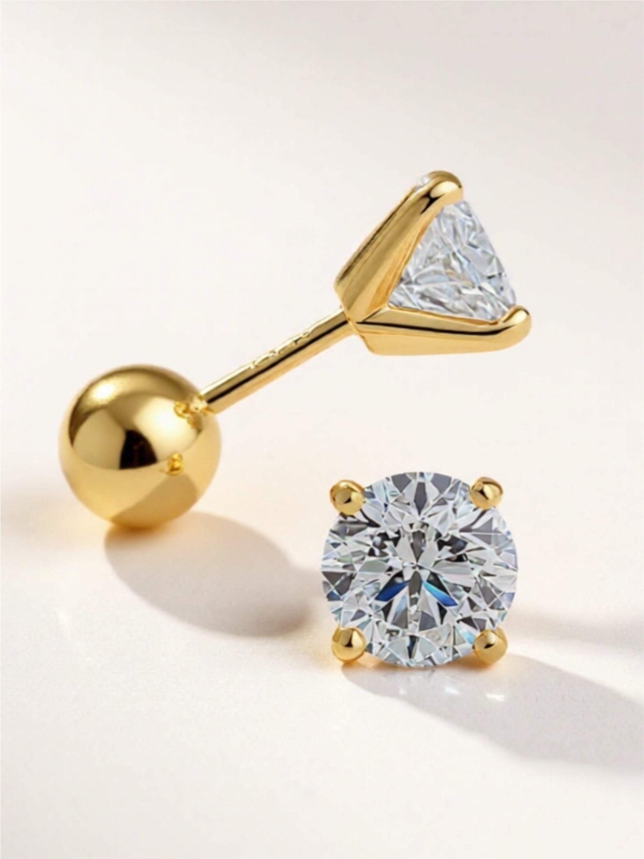 2 Carat Moissanite 925 Sterling Silver Stud Earrings