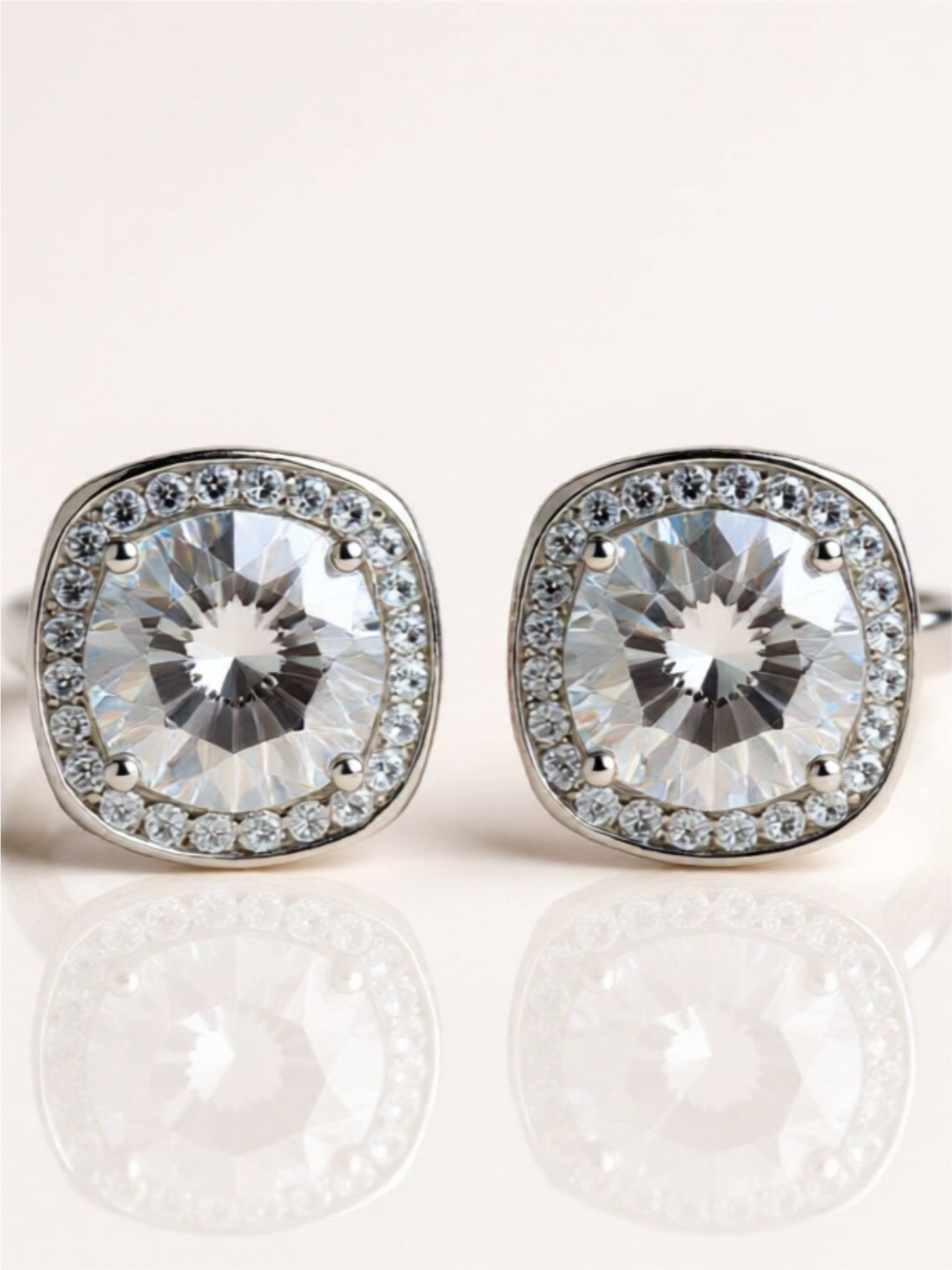 1 Carat Moissanite 925 Sterling Silver Stud Earrings
