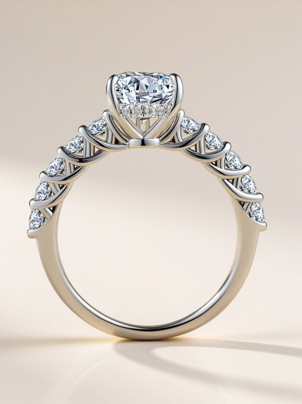 Pear‑Shaped Moissanite Engagement Ring