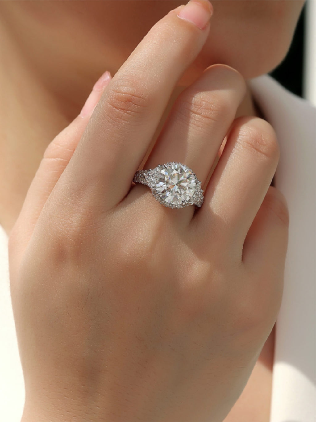 5 Carat Moissanite Engagement Ring