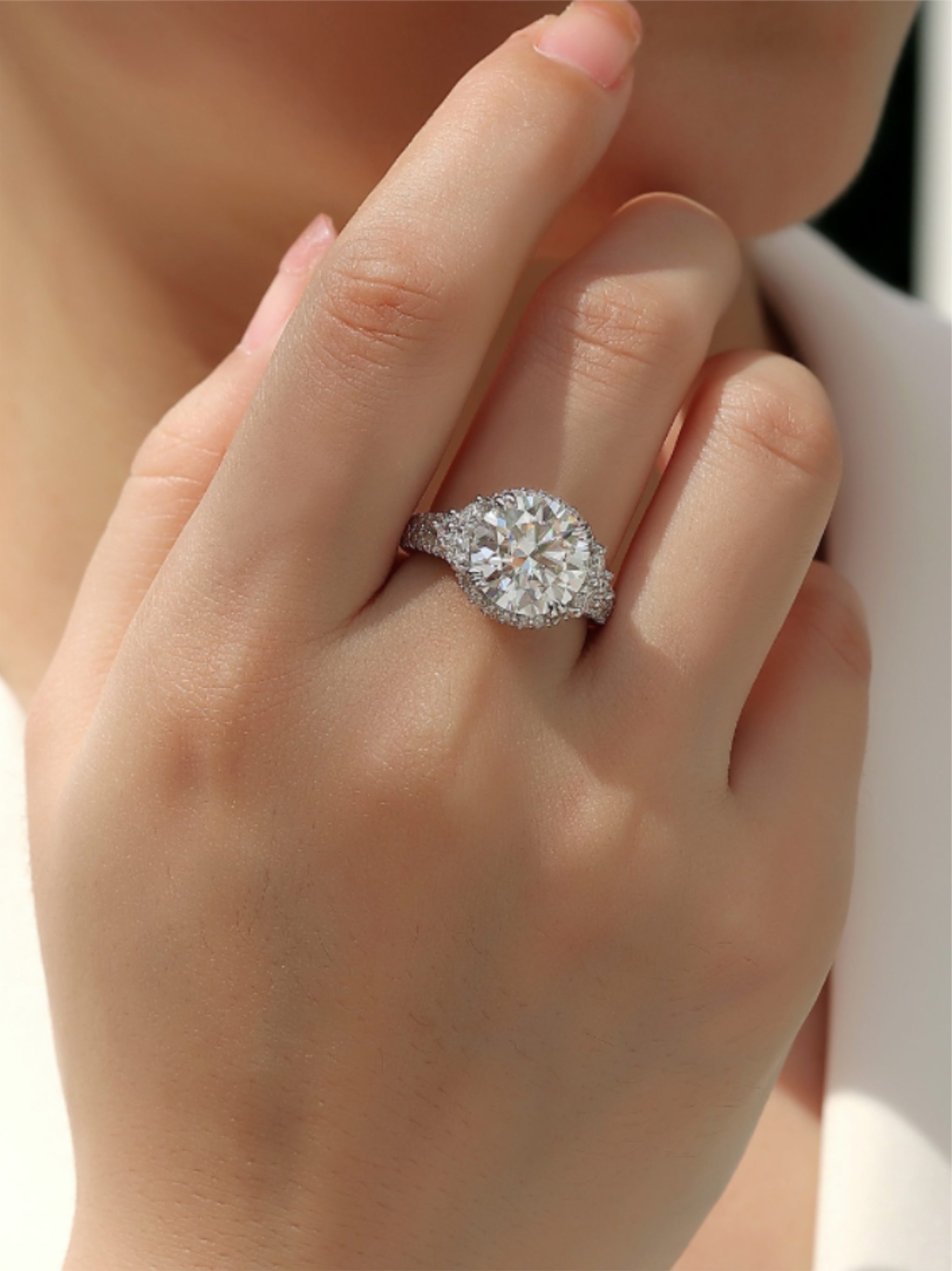 5 Carat Moissanite Engagement Ring