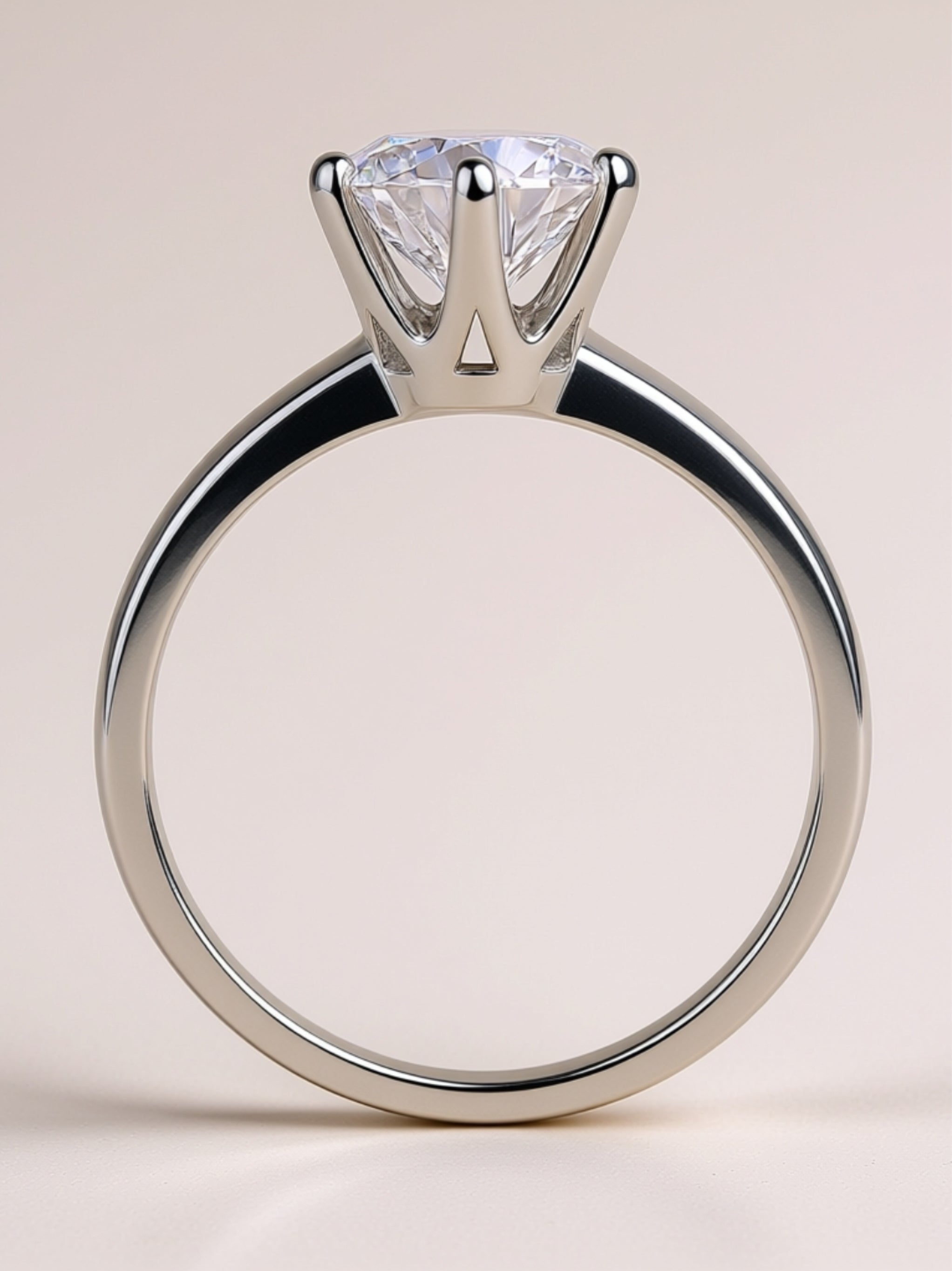 Classic Moissanite Solitaire Ring