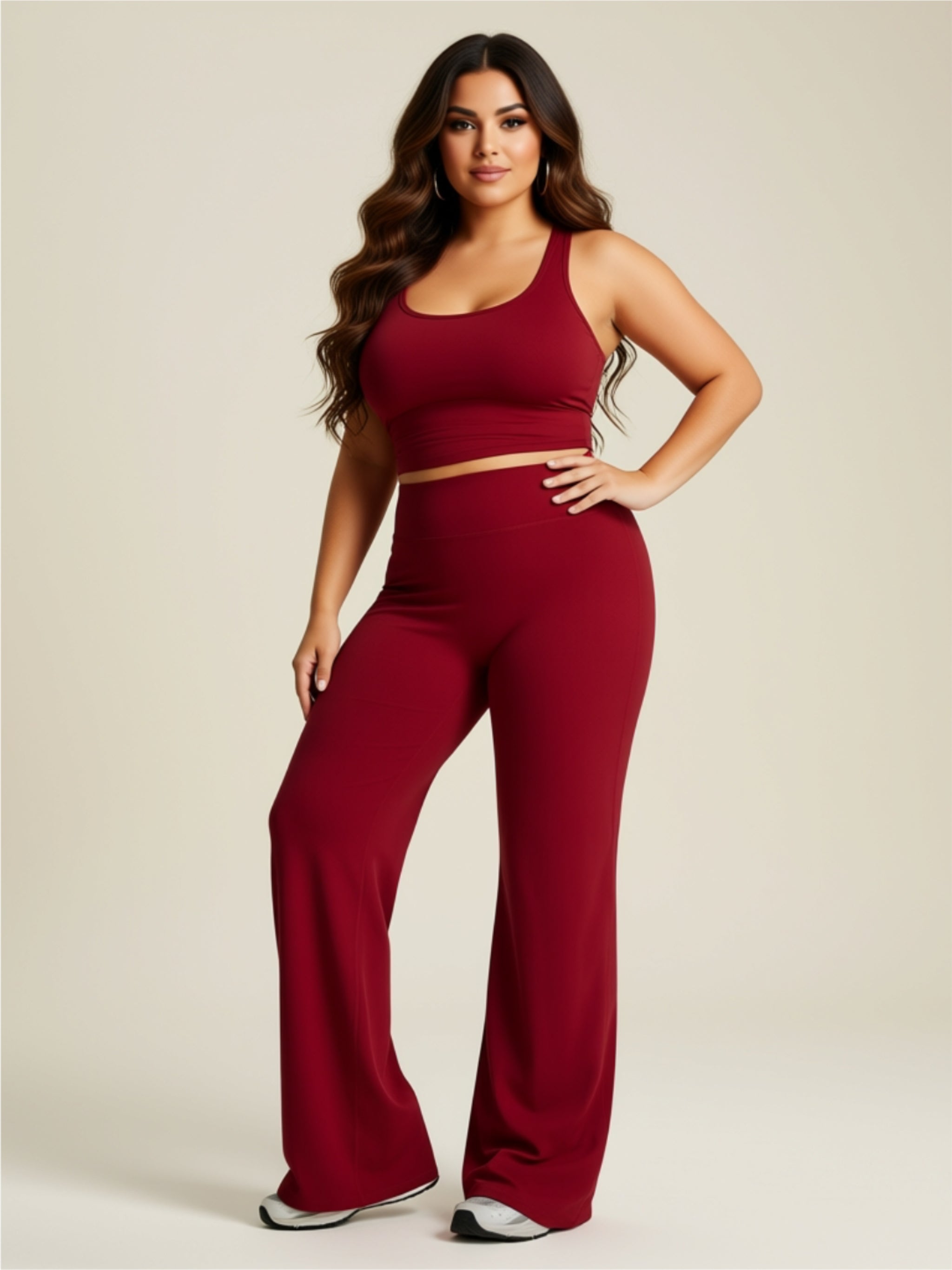 High‑Waisted Flared Yoga Pants