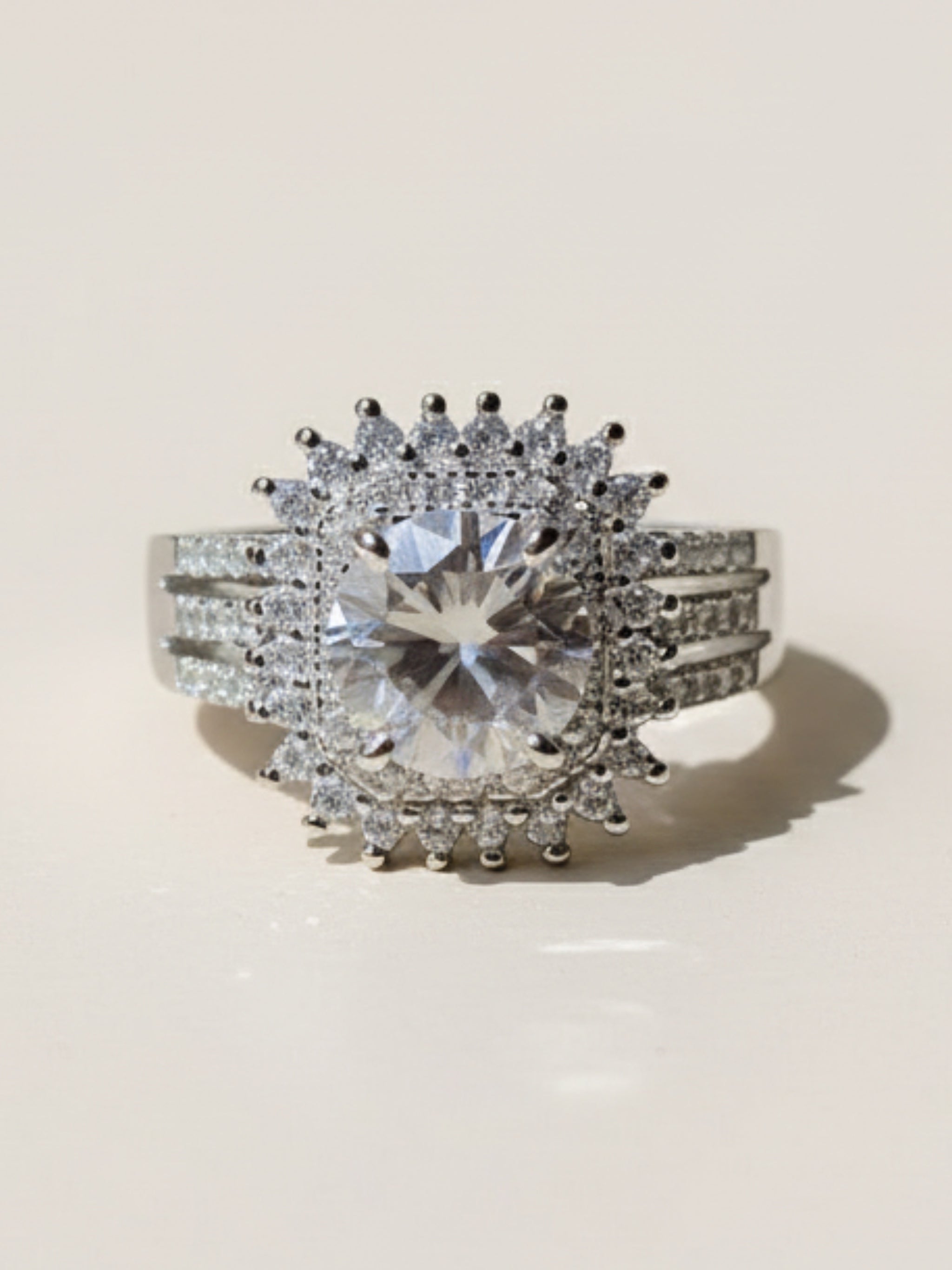 2 Carat Moissanite 925 Sterling Silver Ring