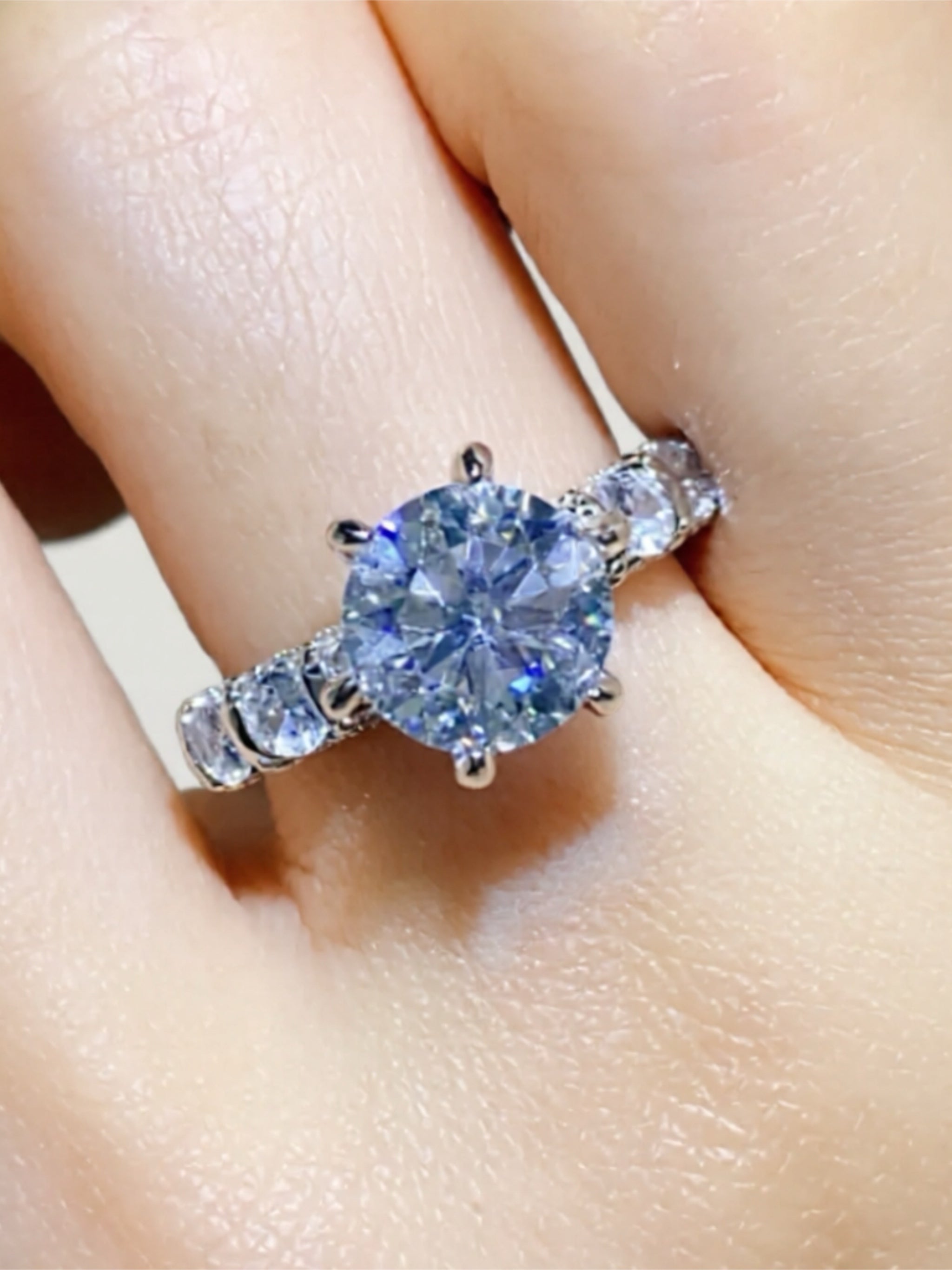 3 Carat Moissanite 925 Sterling Silver Ring