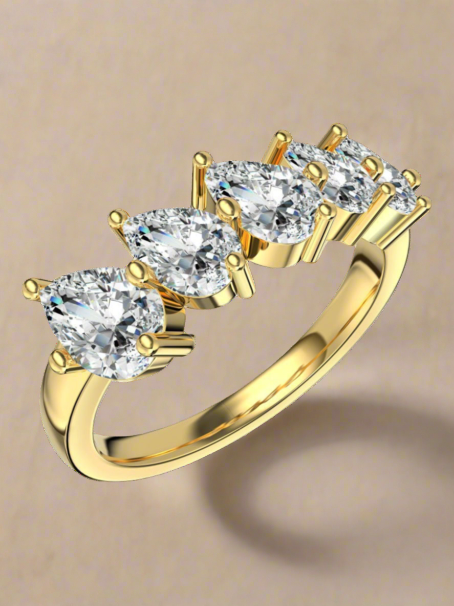 Sterling Silver Ring with CZ Accents