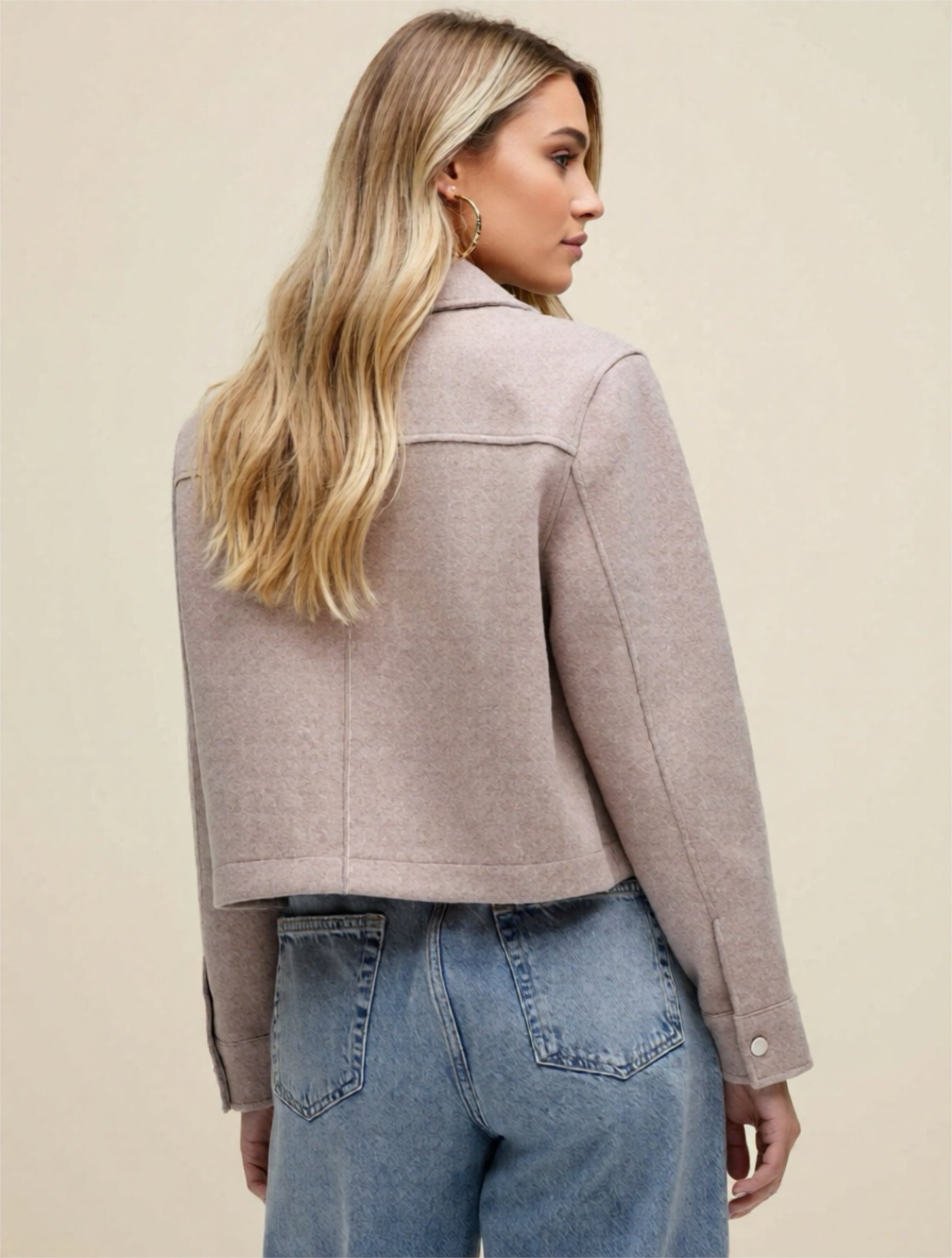 Snap Down Long Sleeve Jacket