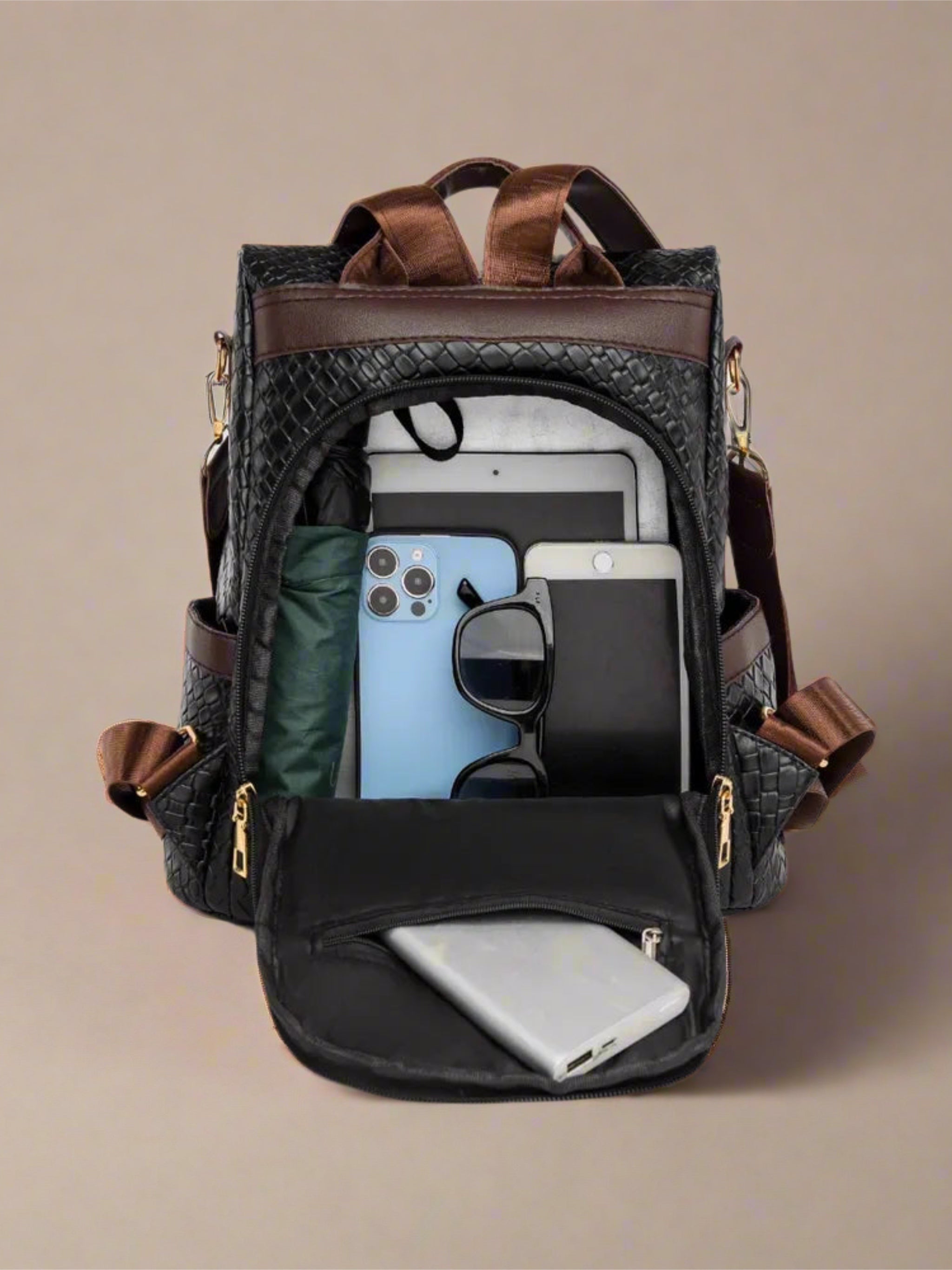 Vegan Leather Backpack Bag