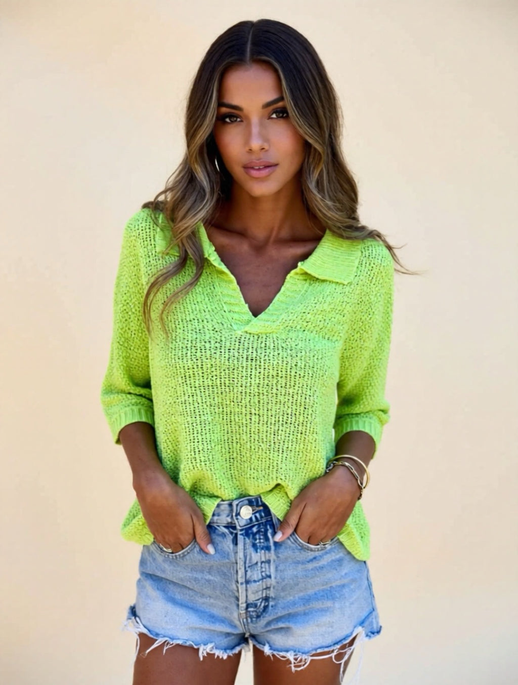 Collared Loose Knit Sweater